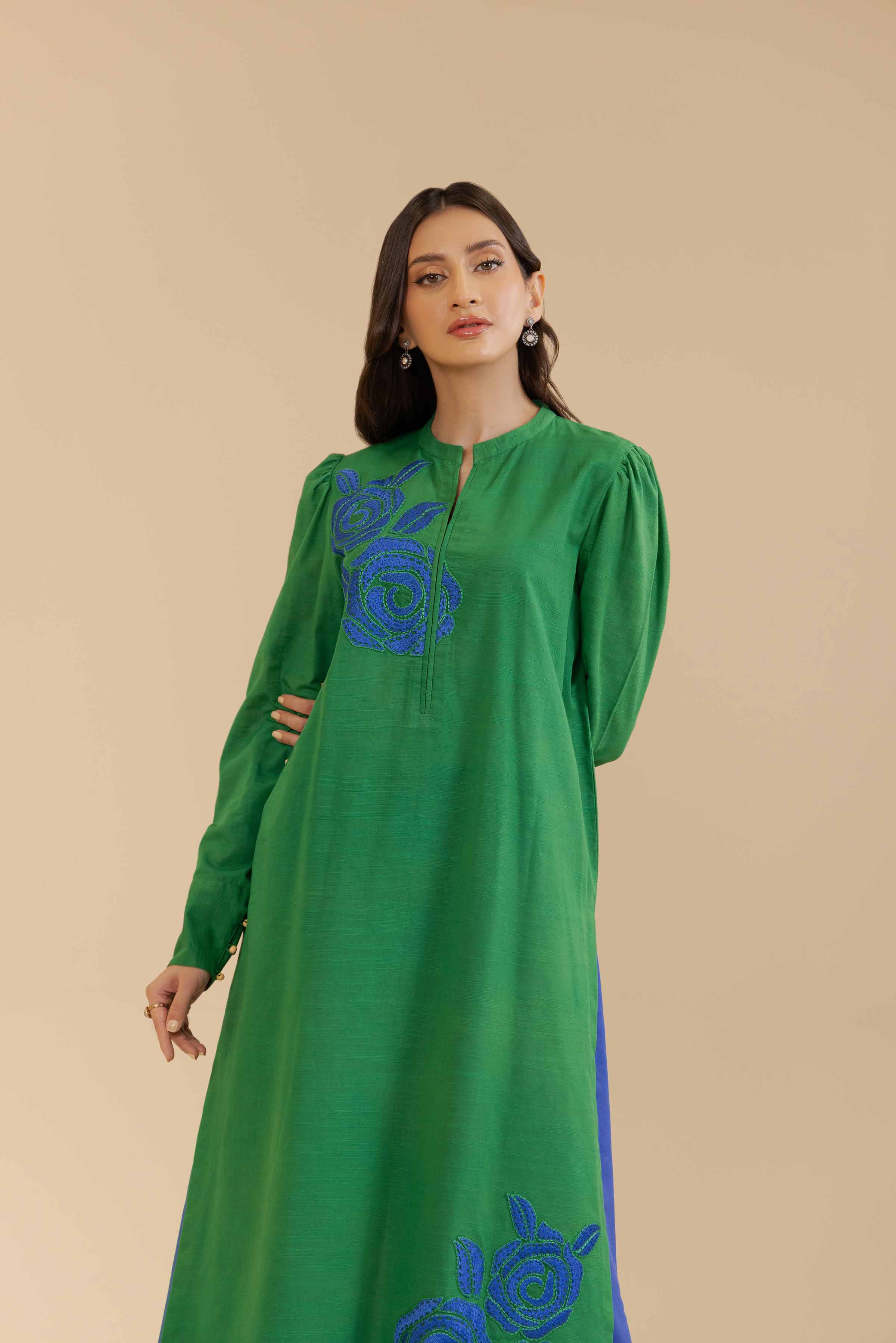 2 Piece - Dyed Embroidered Suit - 42404552