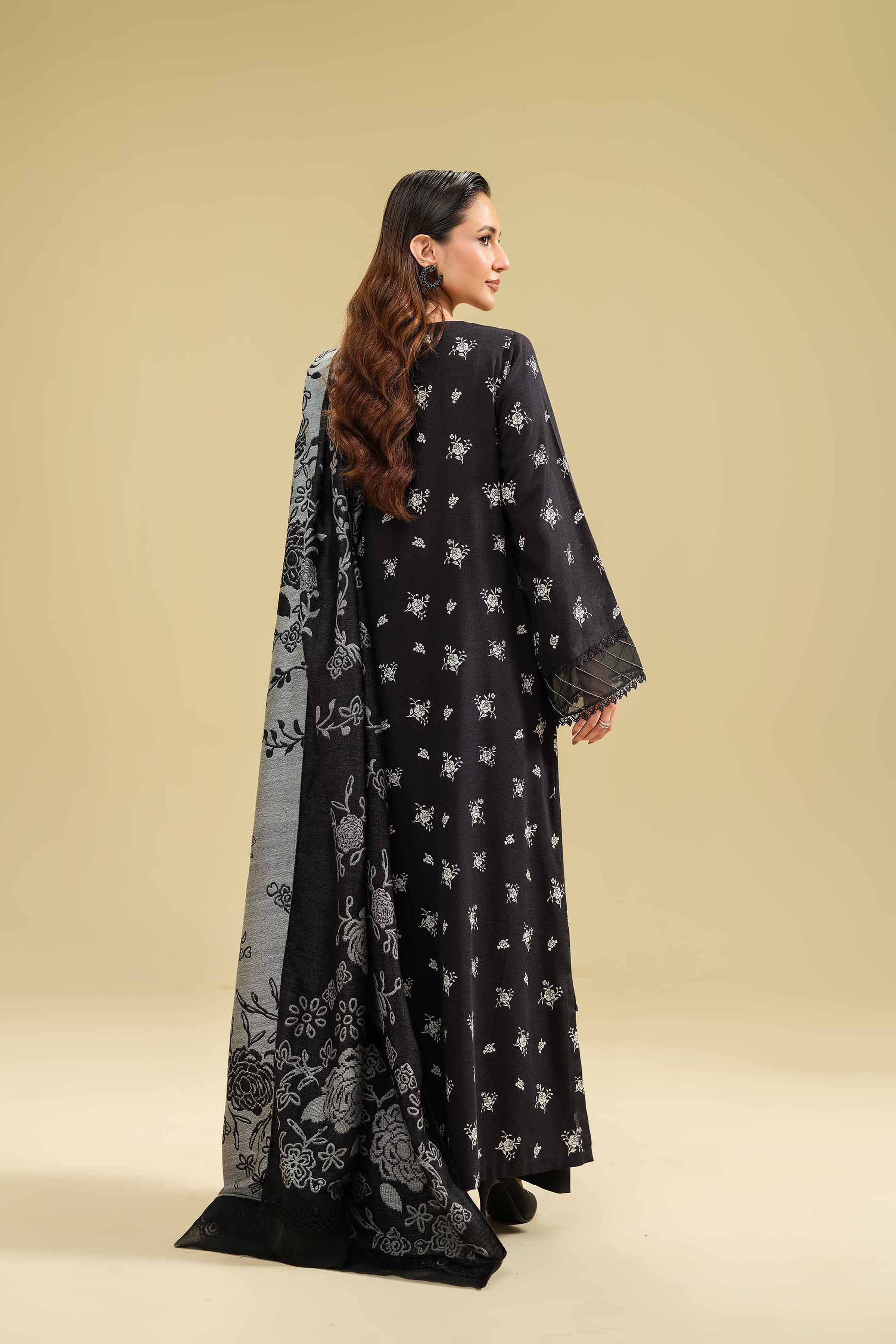 3 Piece - Printed Embroidered Suit - 42404638