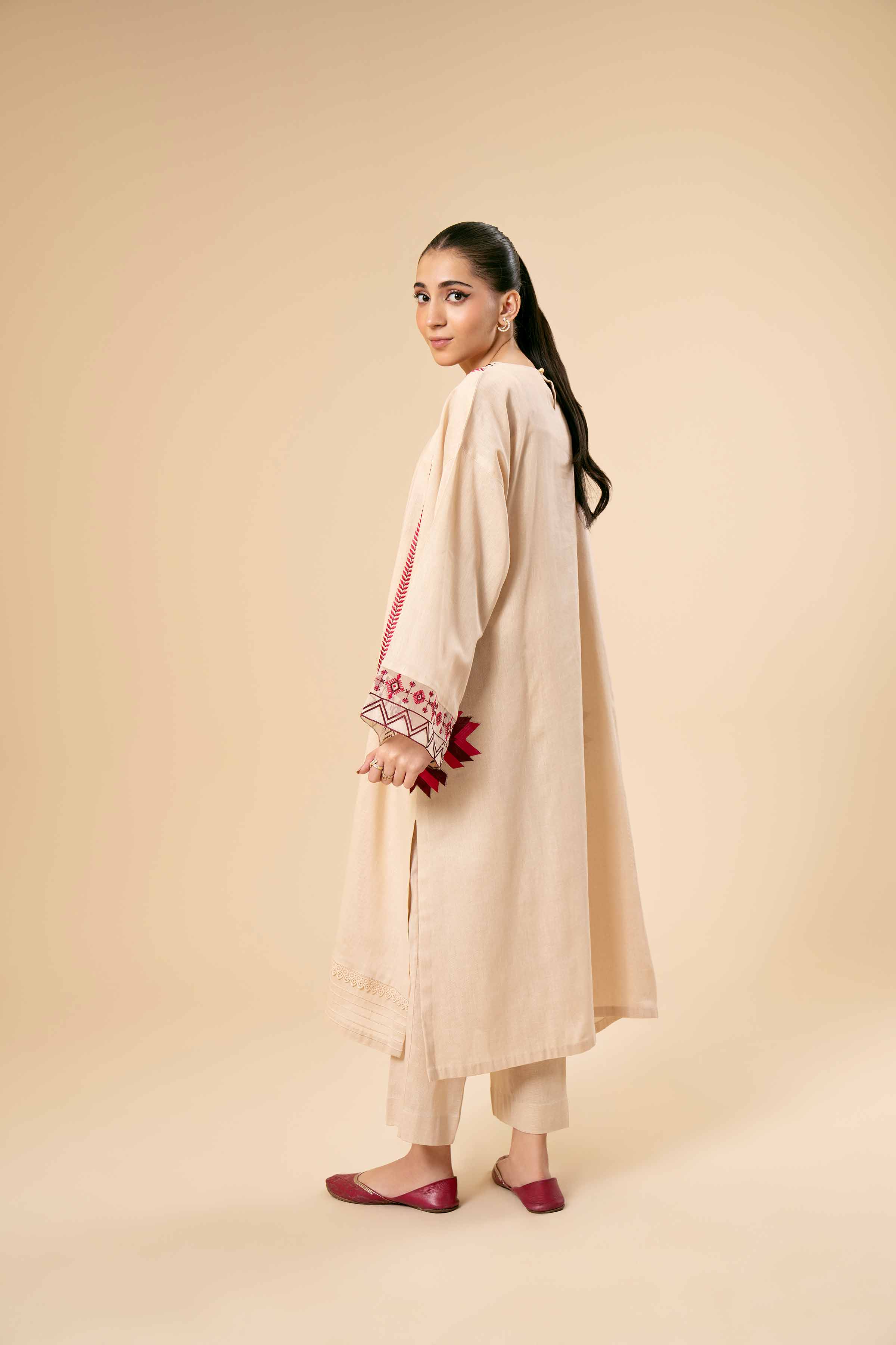 2 Piece - Dyed Embroidered Suit - 42404669