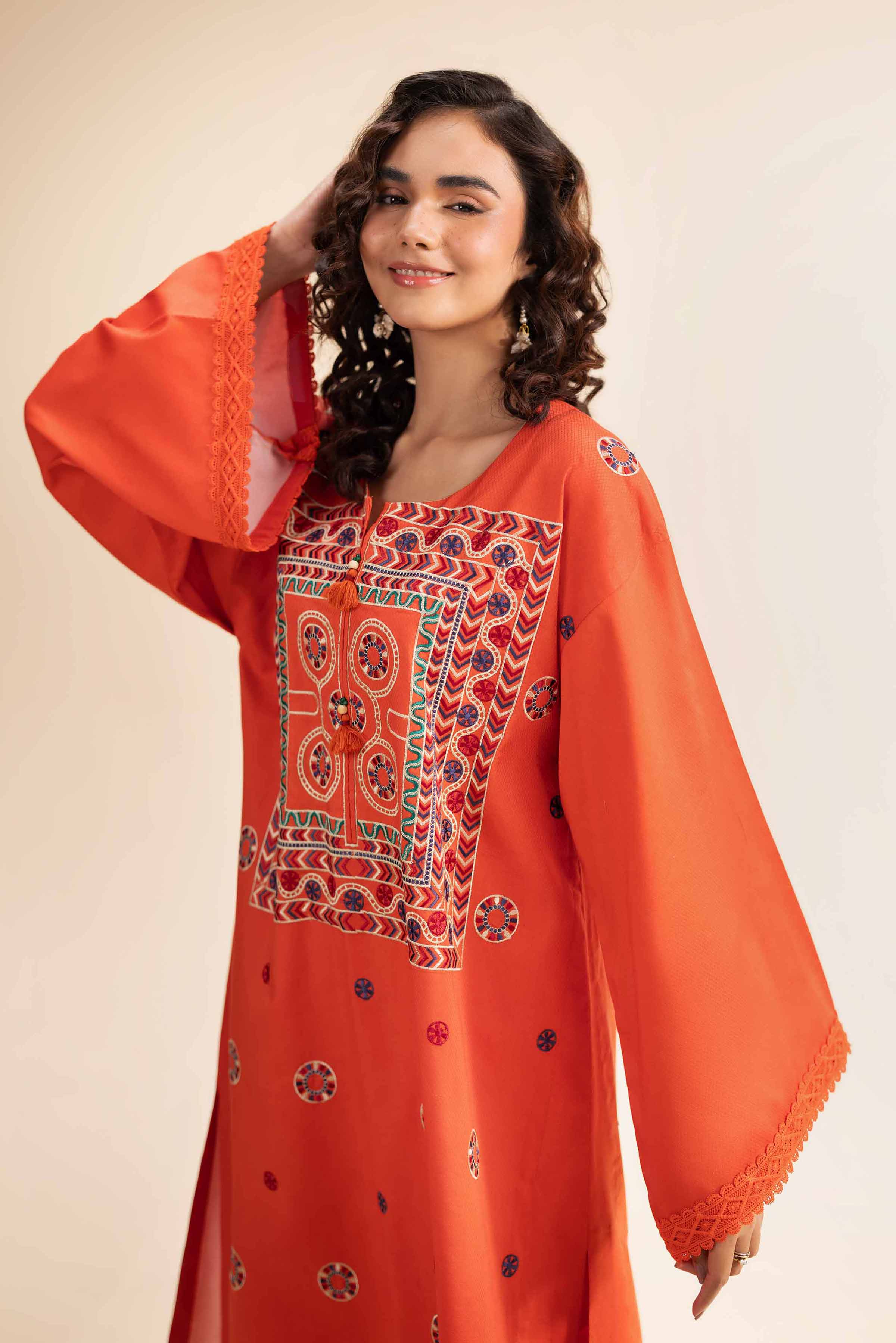 2 Piece - Dyed Embroidered Suit - 42501003
