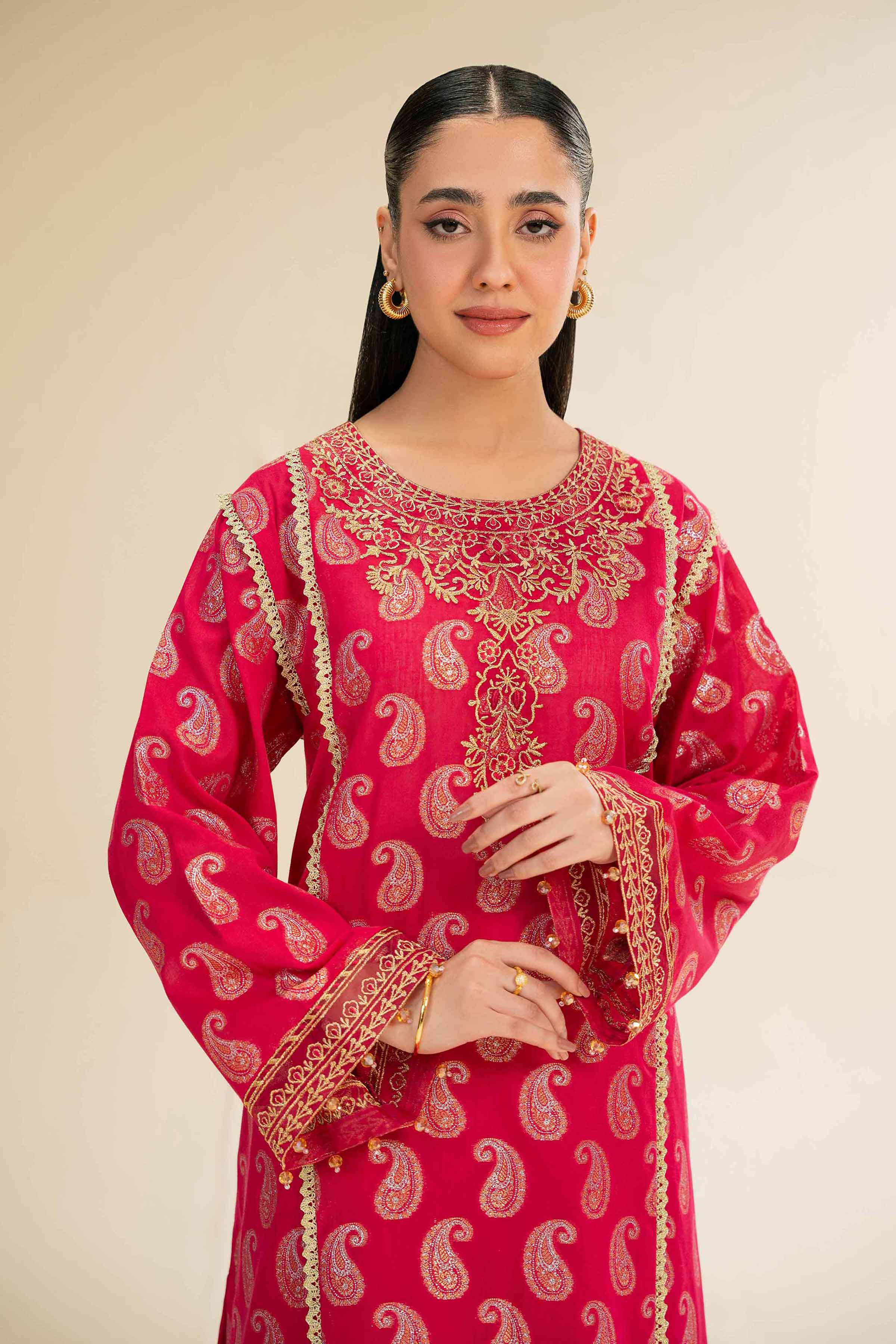 2 Piece - Jacquard Embroidered Suit - 42501021