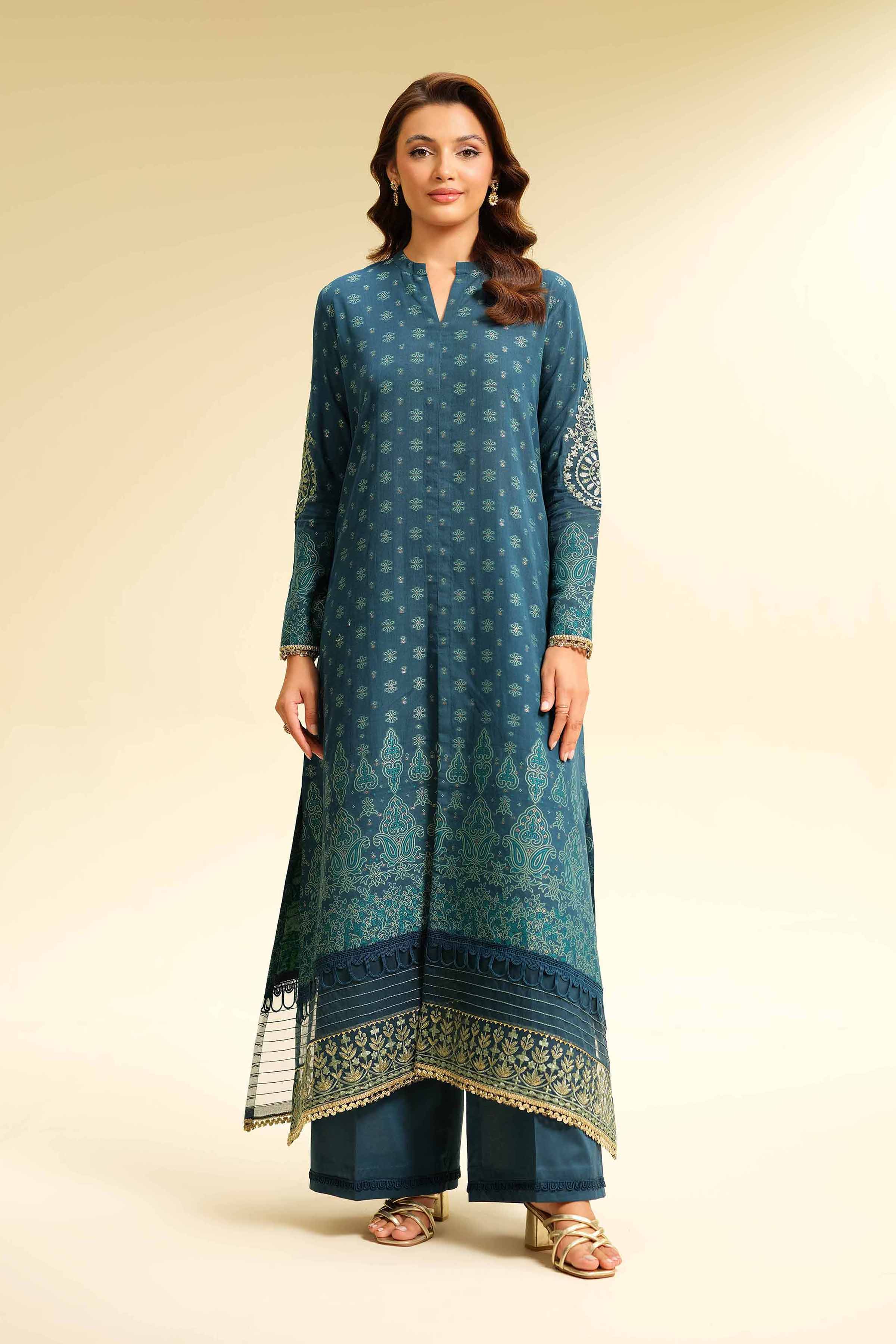 2 Piece - Jacquard Embroidered Suit - 42501029