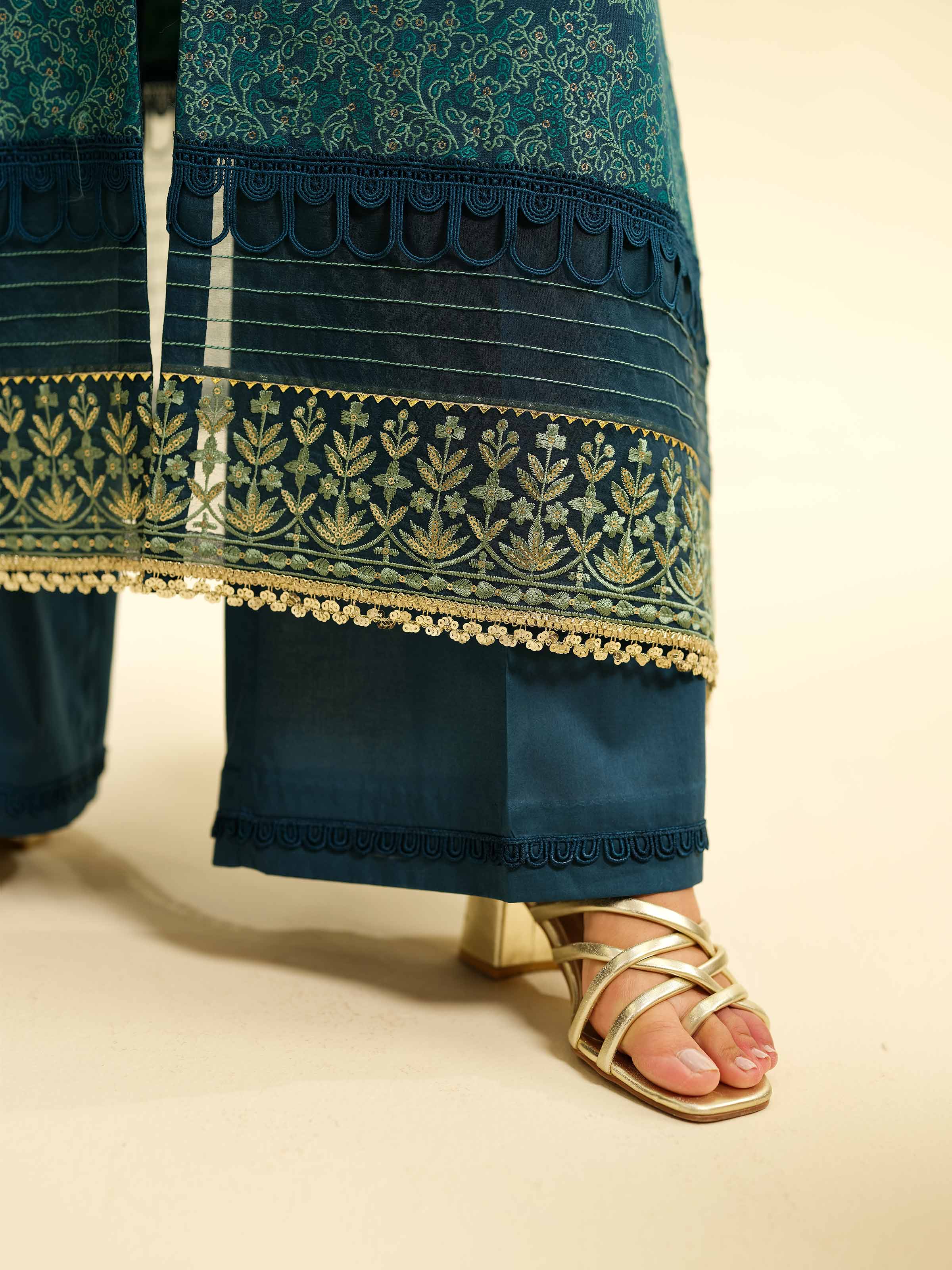 2 Piece - Jacquard Embroidered Suit - 42501029