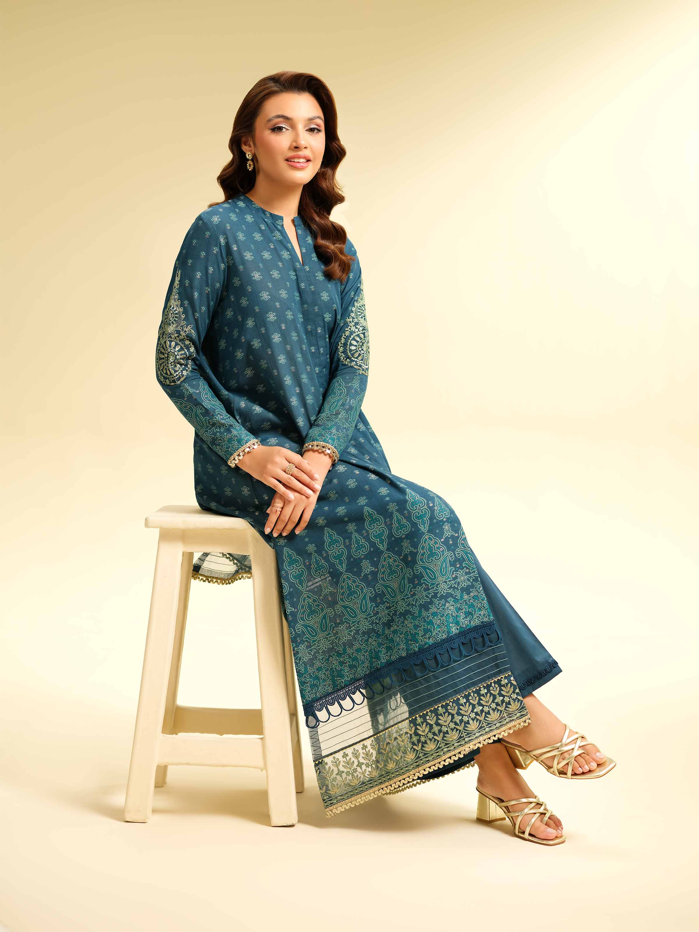 2 Piece - Jacquard Embroidered Suit - 42501029