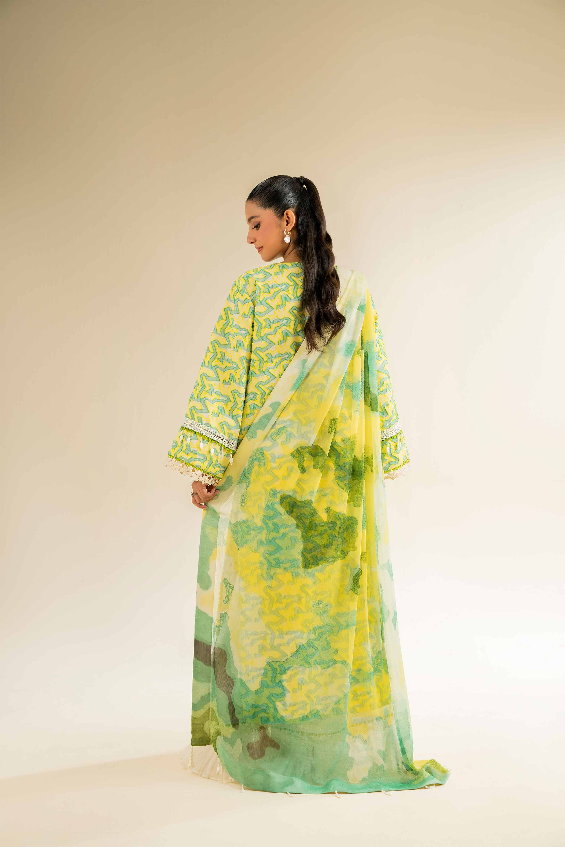 3 Piece - Jacquard Embroidered Suit - 42501092