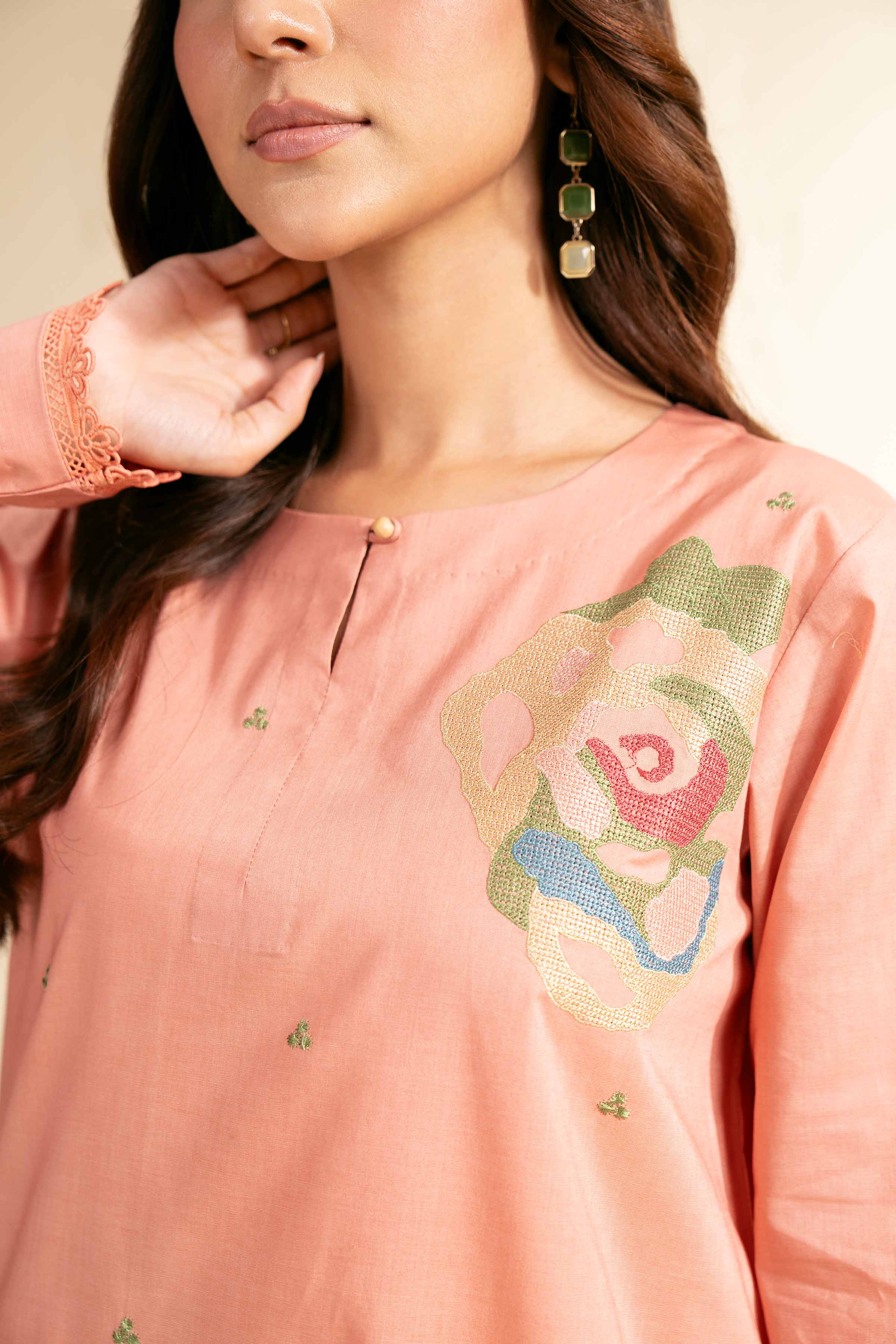 2 Piece - Dyed Embroidered Suit - 42501137