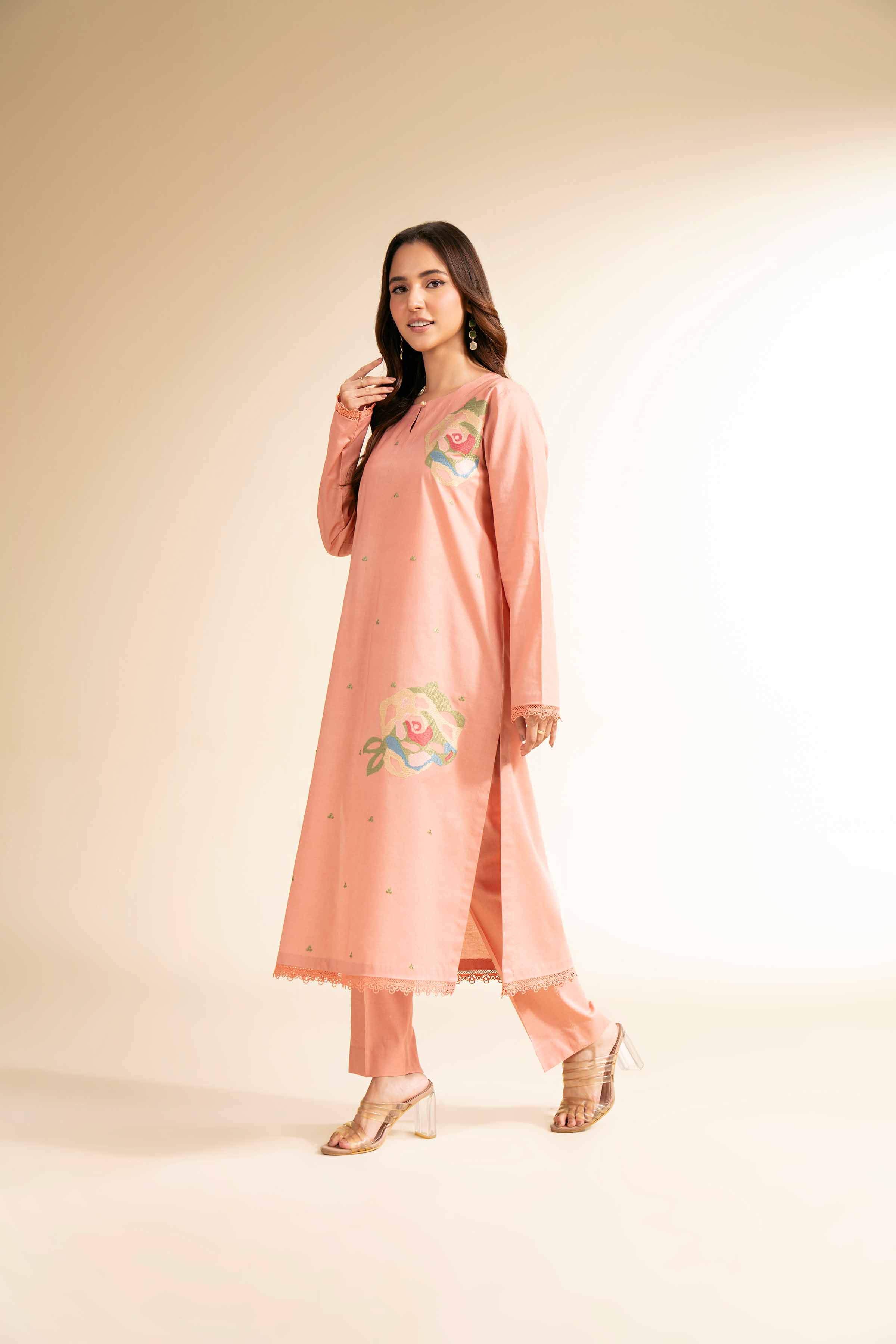 2 Piece - Dyed Embroidered Suit - 42501137