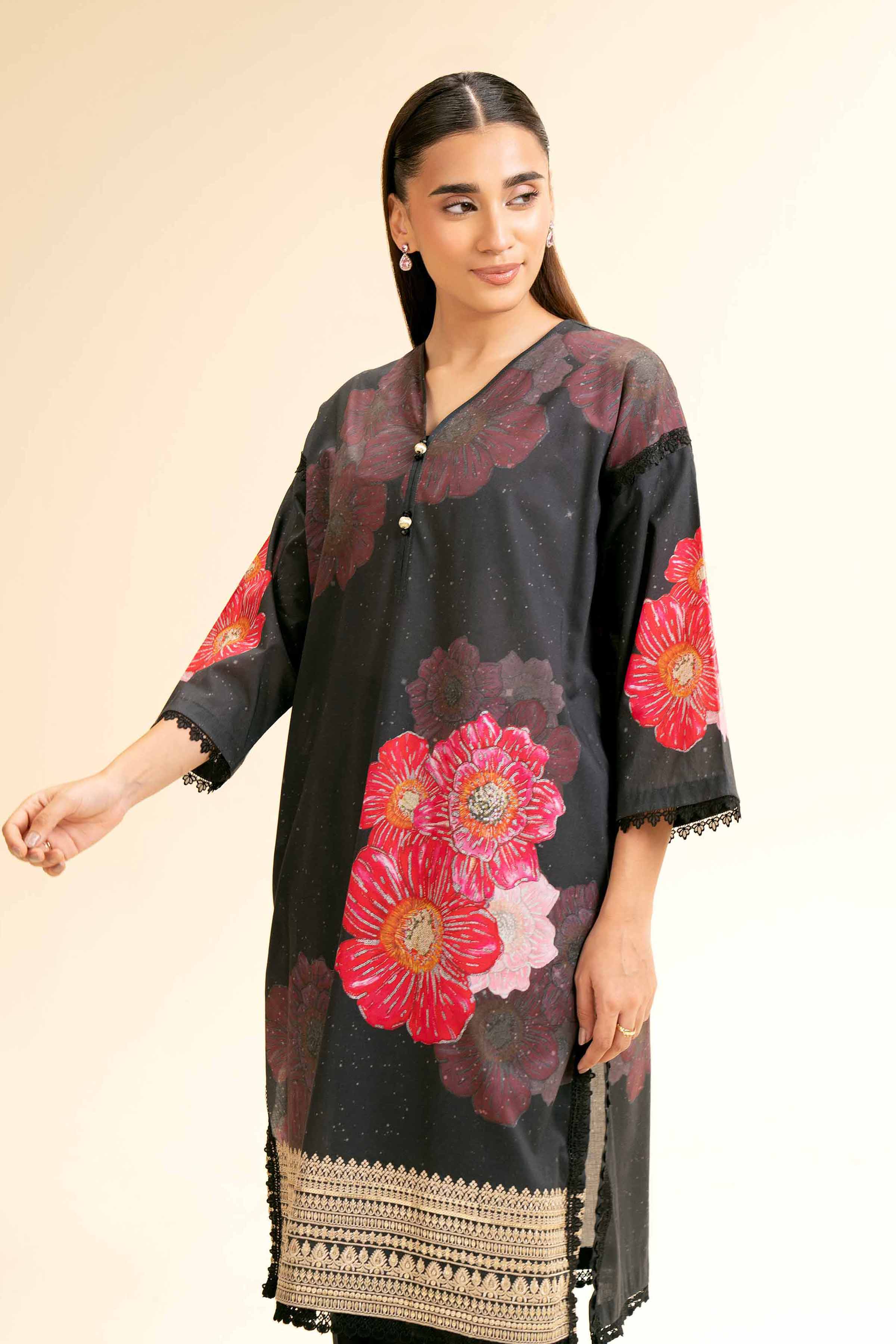 2 Piece - Digital Printed Embroidered Suit - 42501147