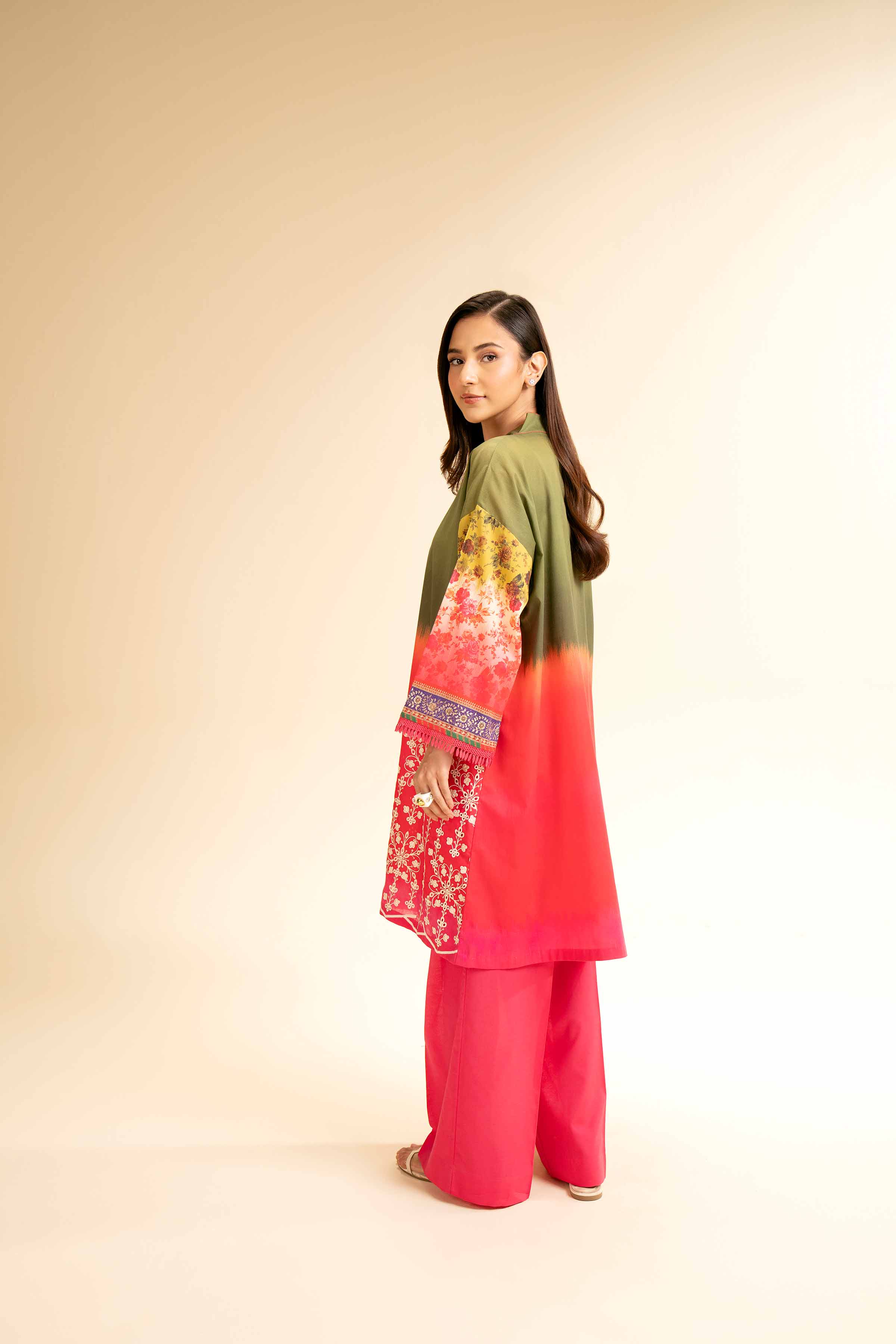 2 Piece - Digital Printed Embroidered Suit - 42501150