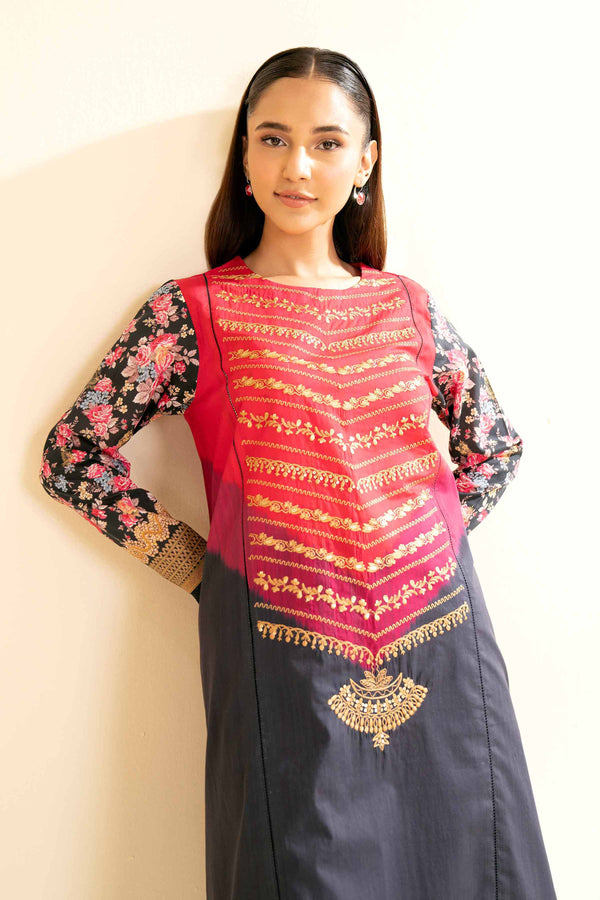 2 Piece - Digital Printed Embroidered Suit - 42501151