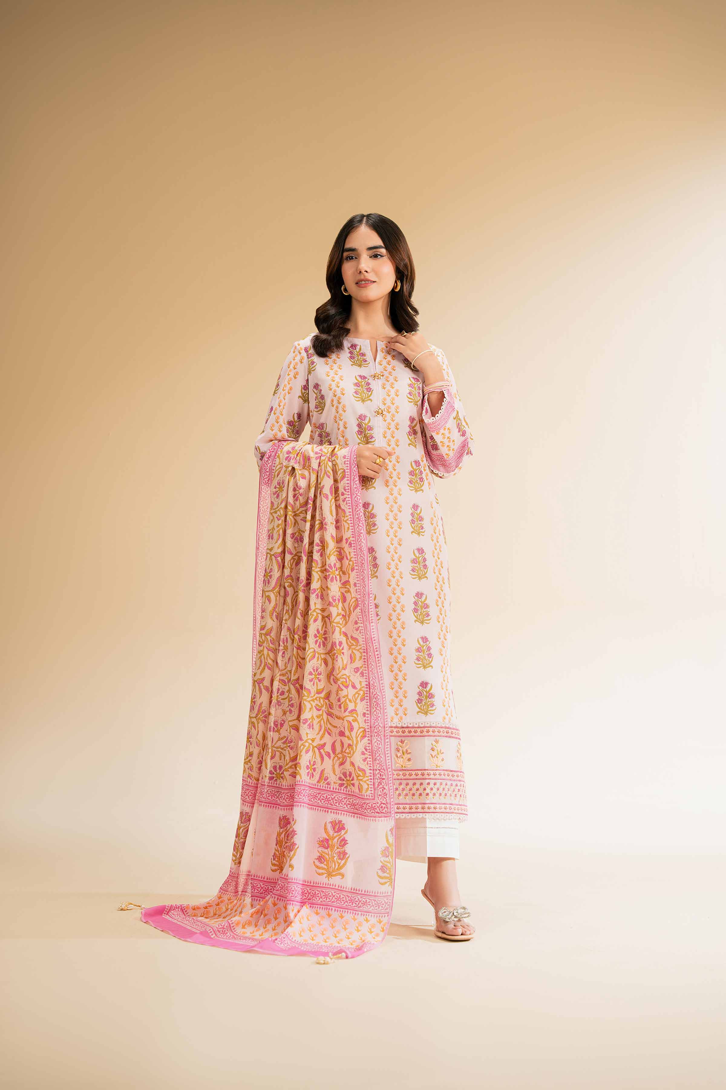 2 Piece - Printed Embroidered Suit - 42501157