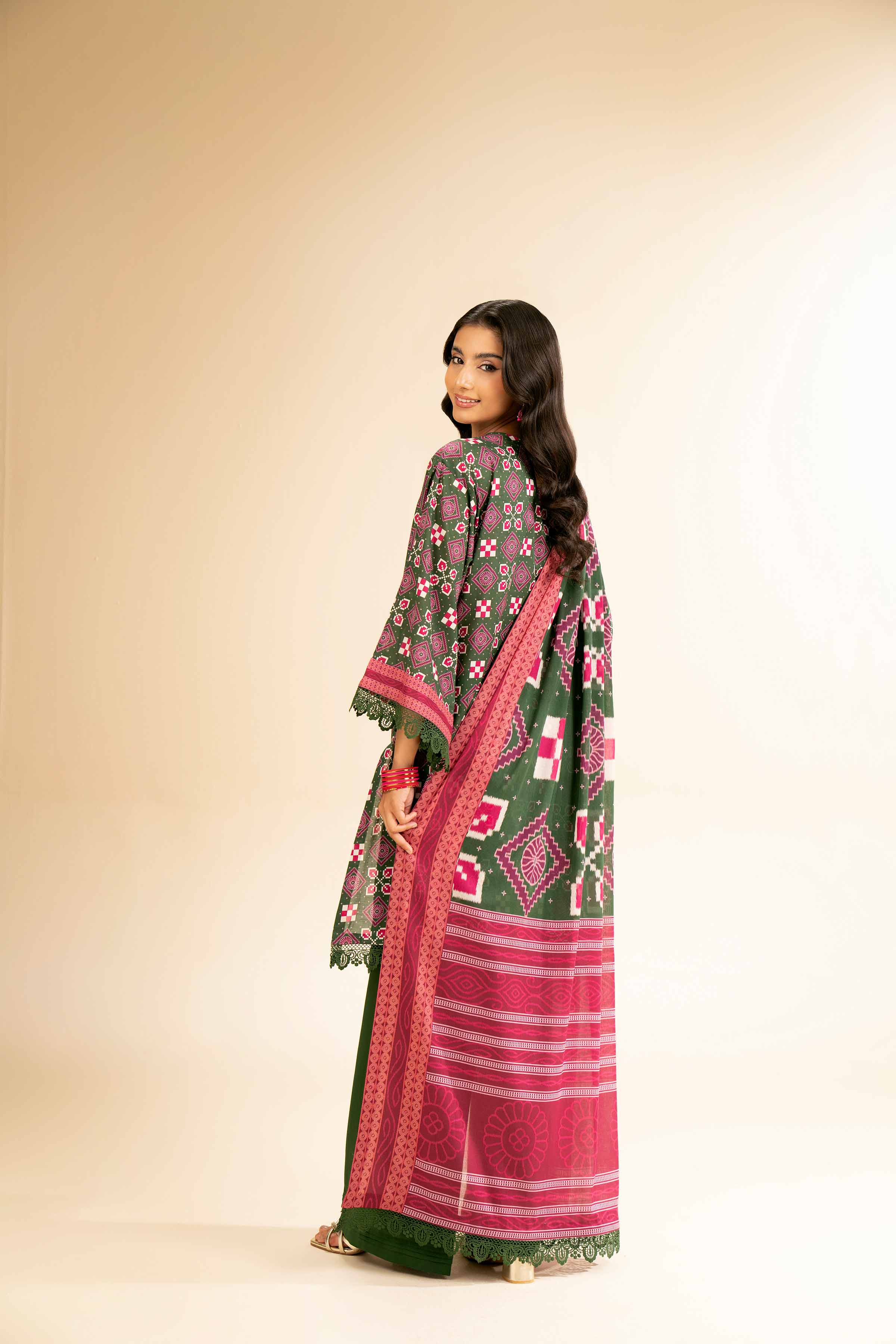 2 Piece - Printed Embroidered Suit - 42501158