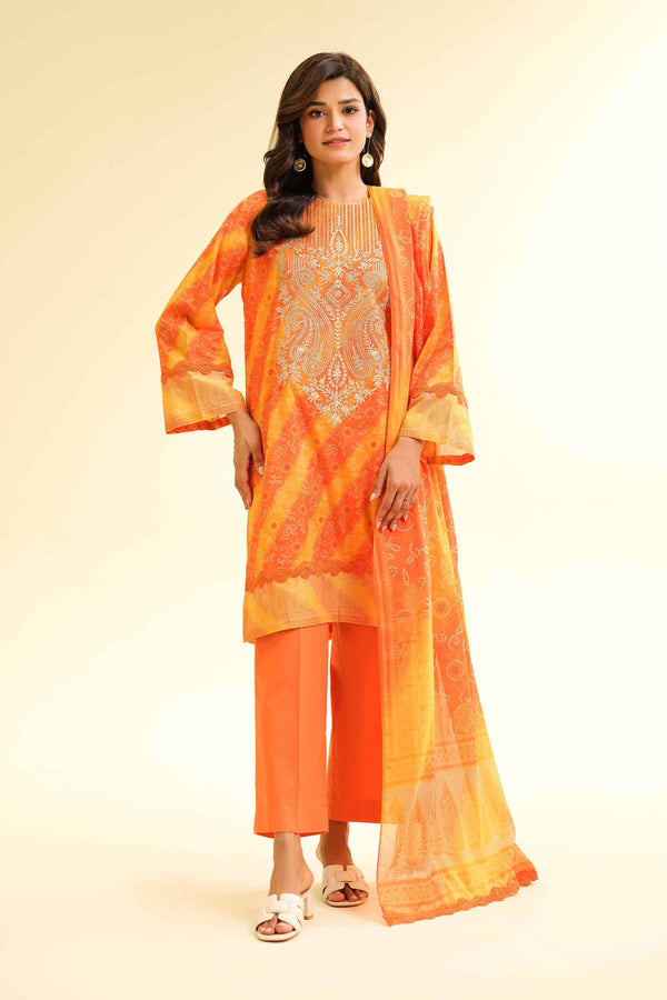 2 Piece - Printed Embroidered Suit - 42501161