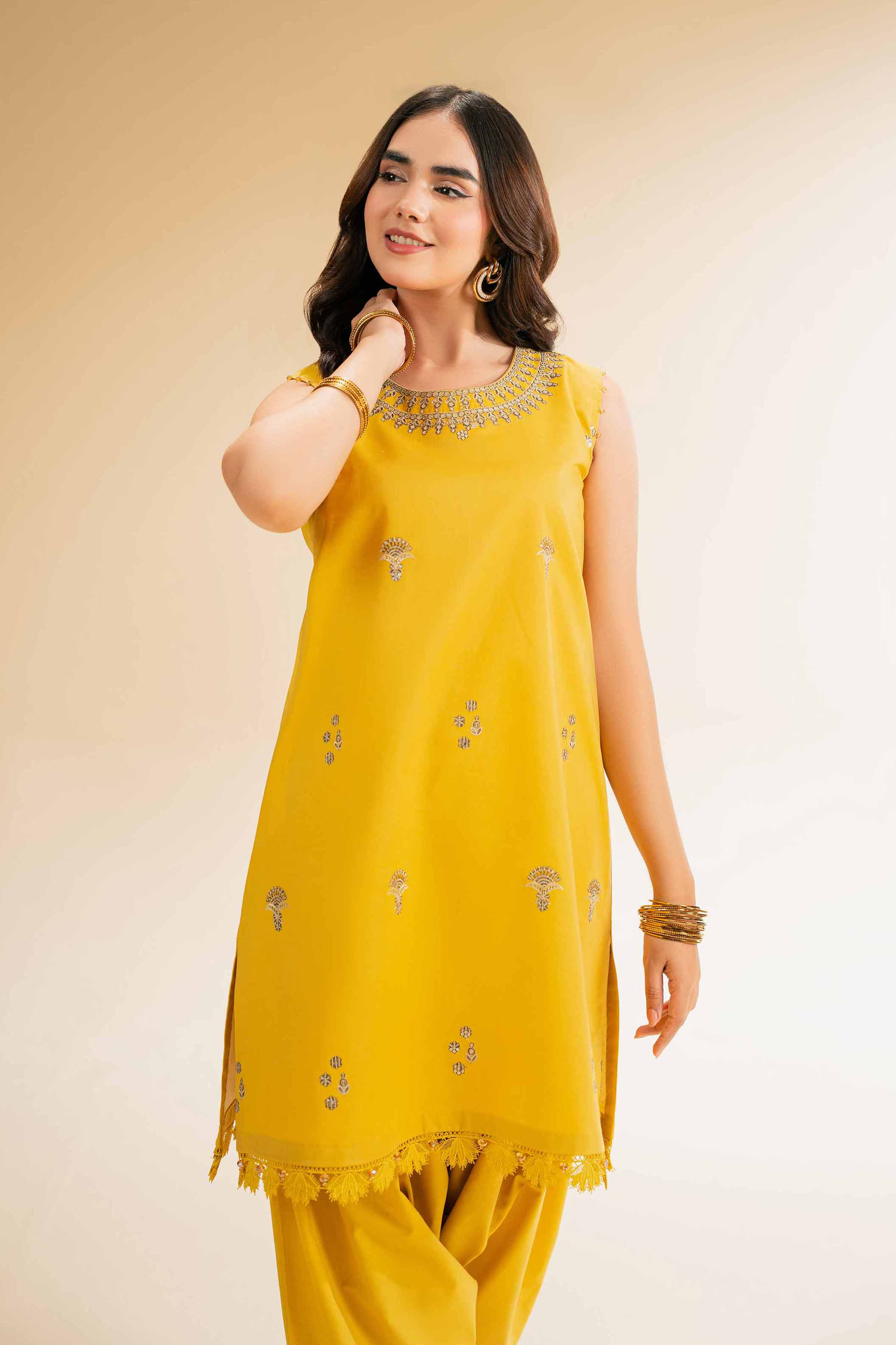 2 Piece - Dyed Embroidered Suit - 42501264