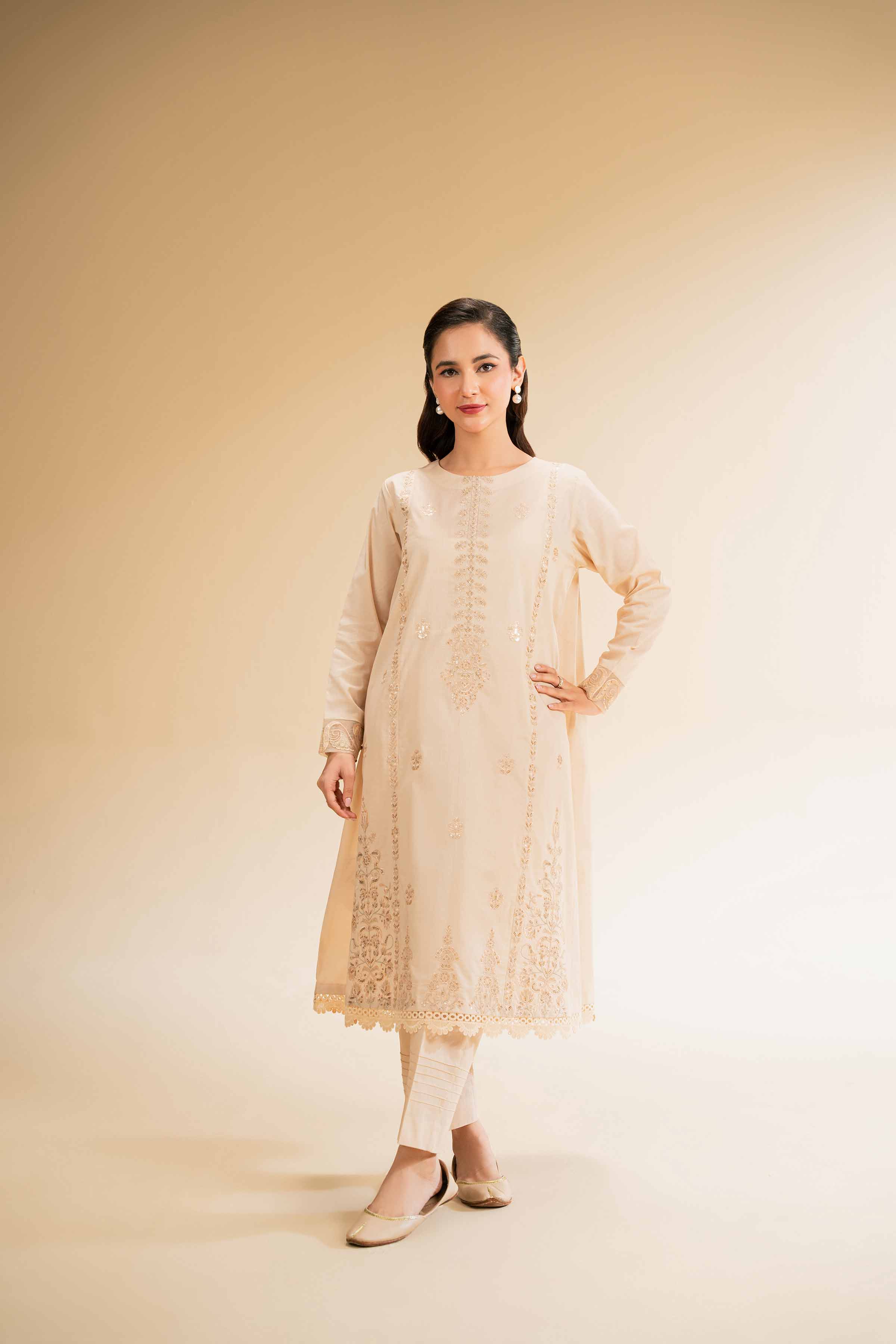 2 Piece - Dyed Embroidered Suit - 42501265