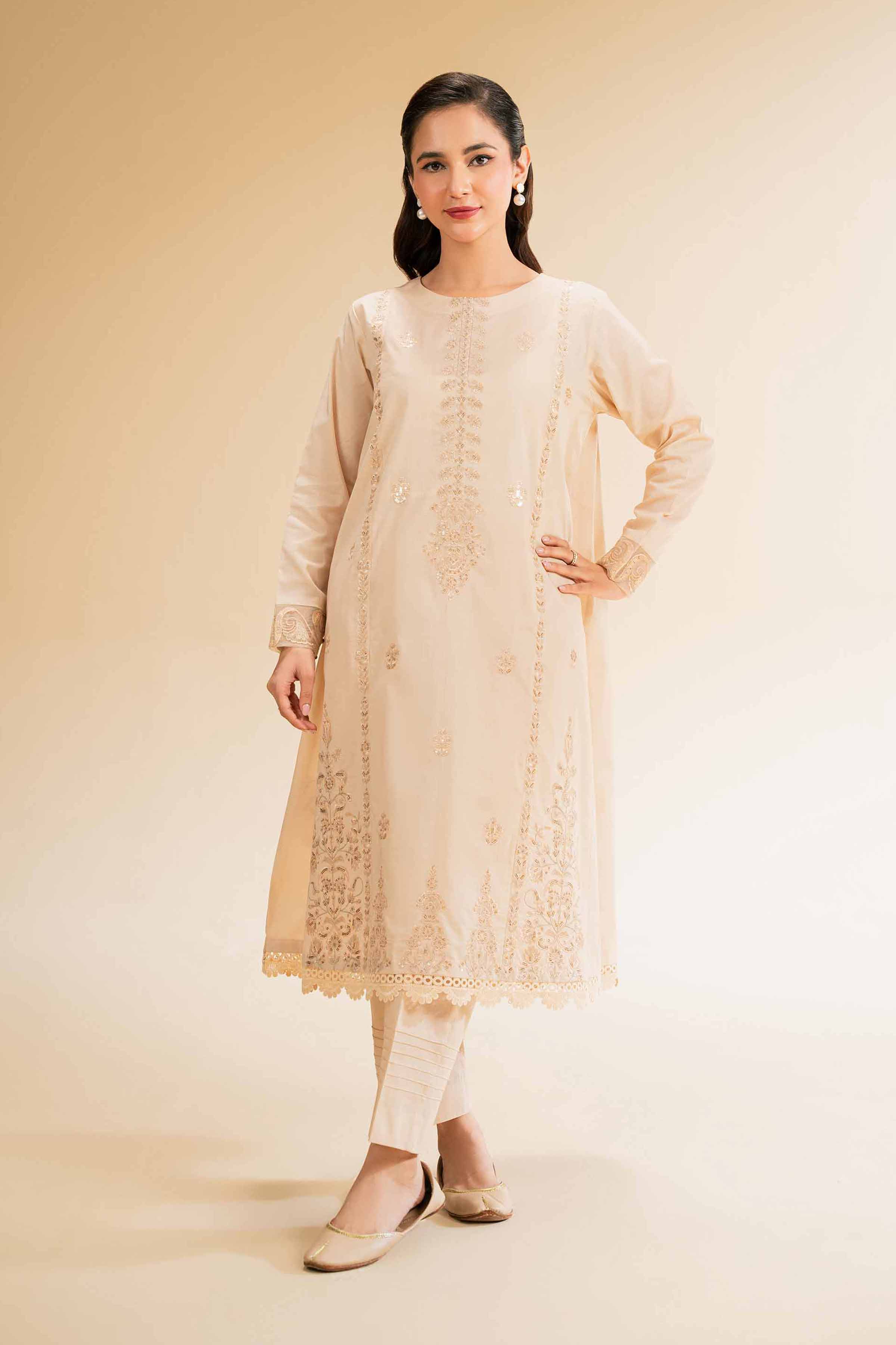 2 Piece - Dyed Embroidered Suit - 42501265
