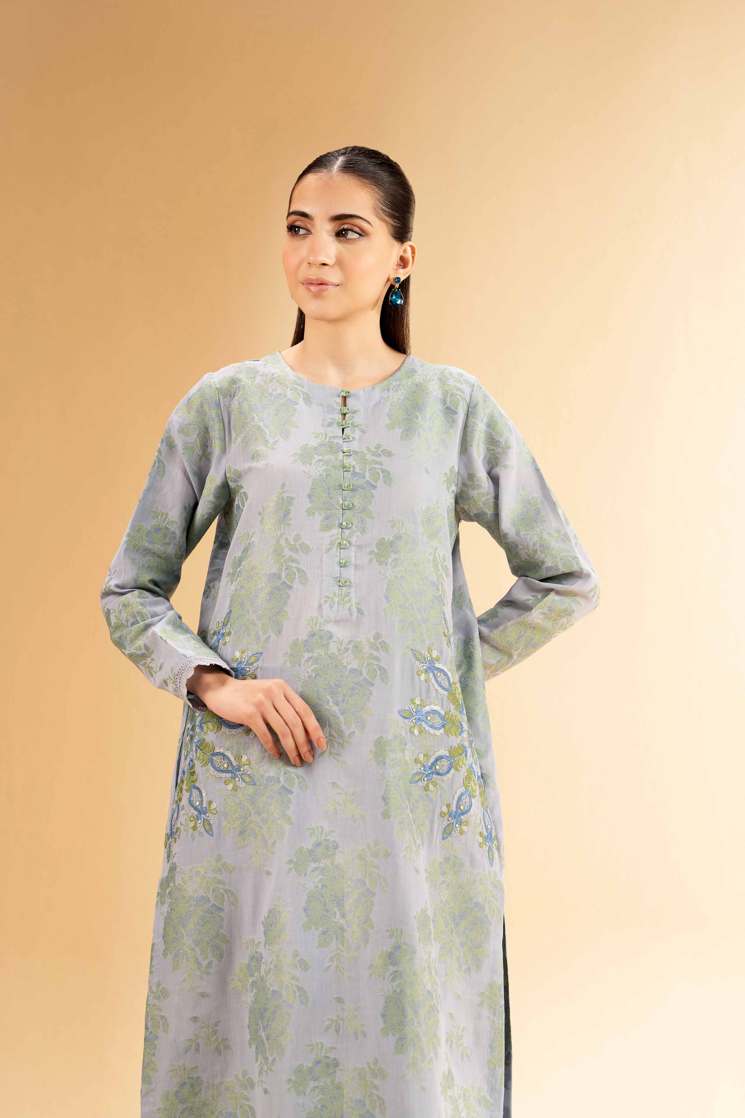 2 Piece - Jacquard Embroidered Suit - 42501287