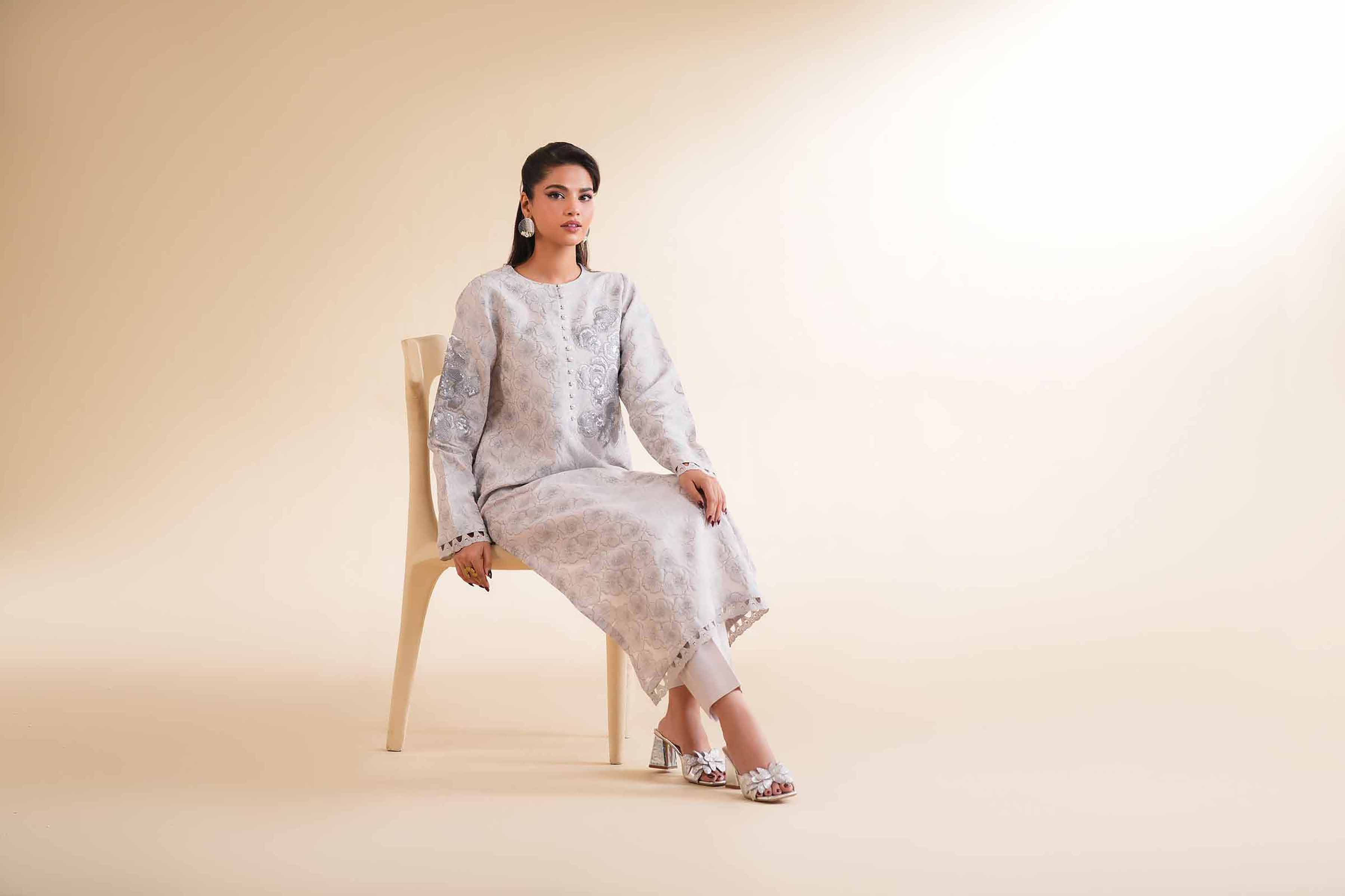 2 Piece - Jacquard Embroidered Suit - 42501288