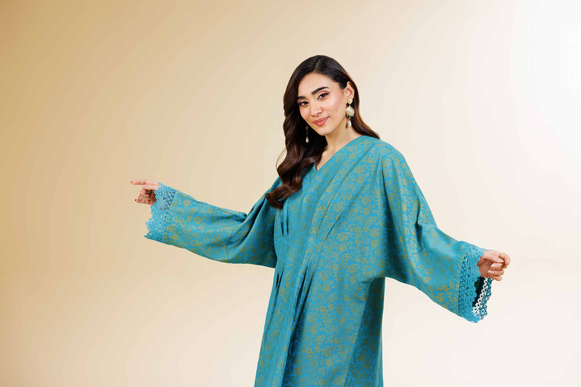 2 Piece - Jacquard Embroidered Suit - 42501291