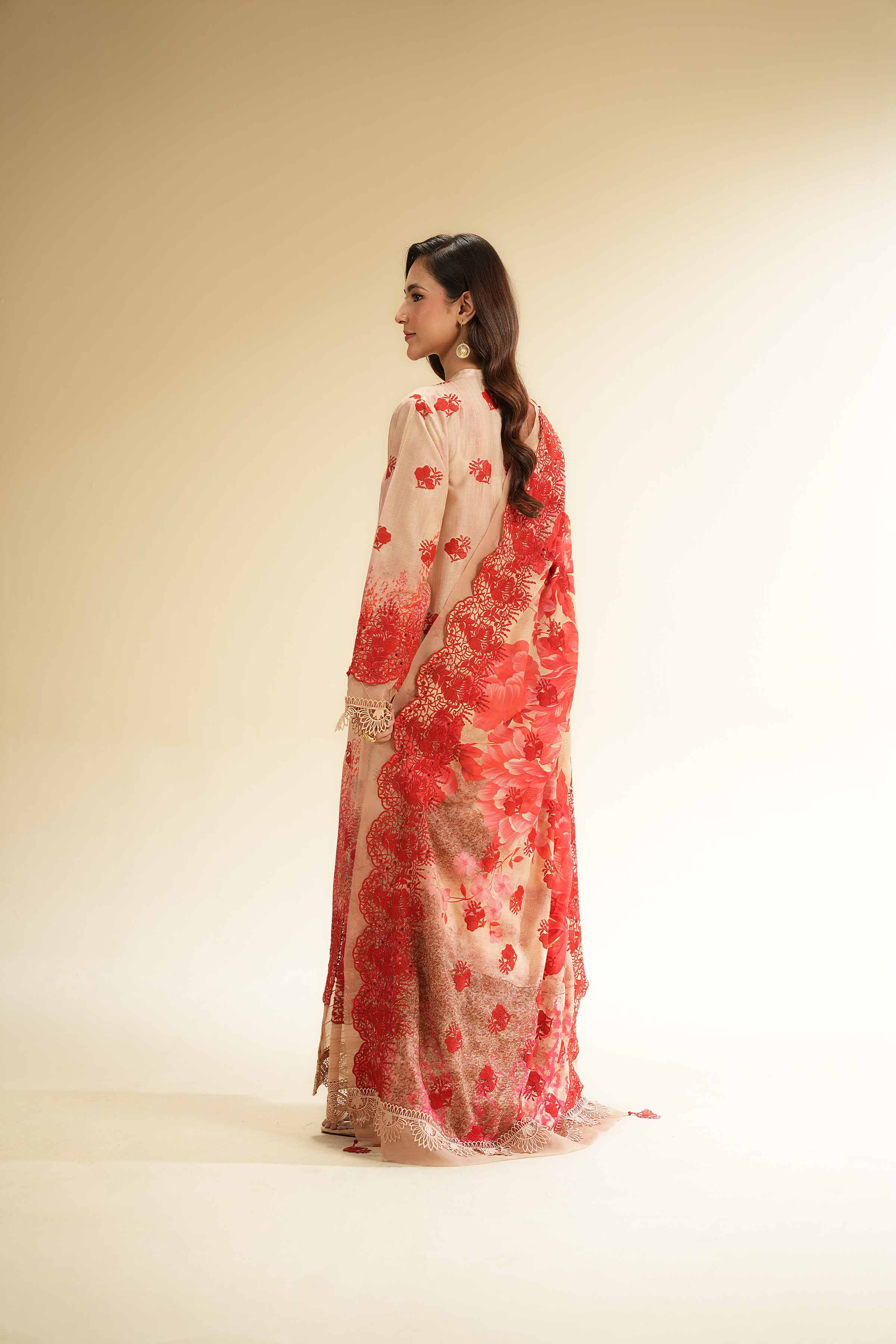 3 Piece - Digital Printed Embroidered Suit - 42501340