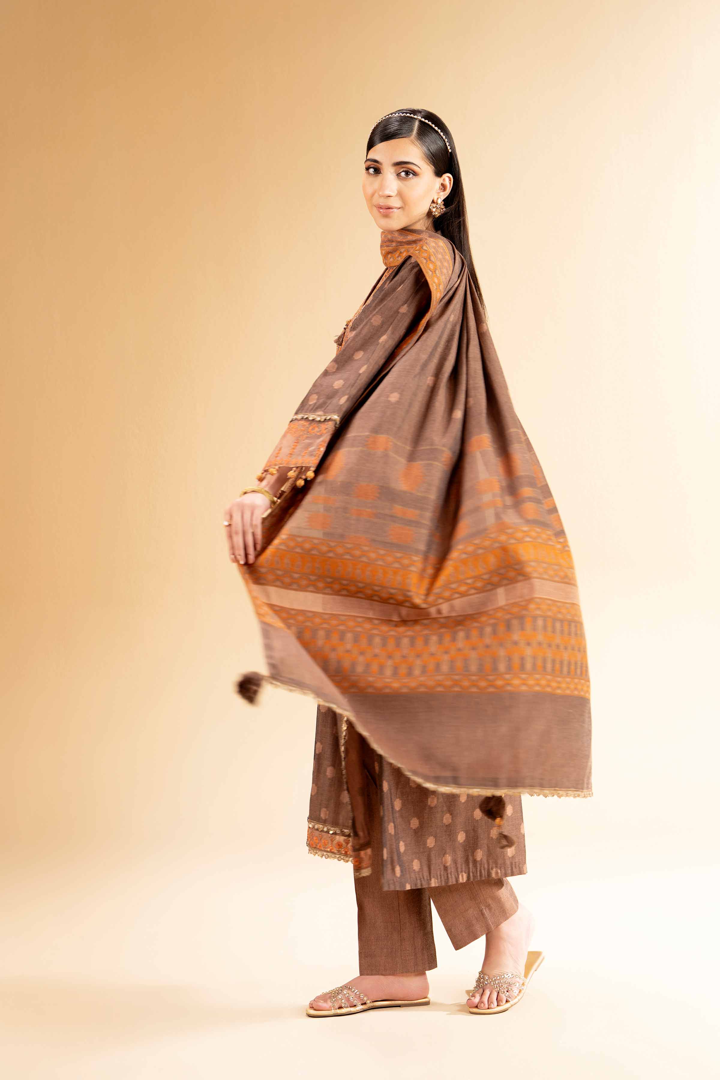 3 Piece - Jacquard Embroidered Suit - 42501396