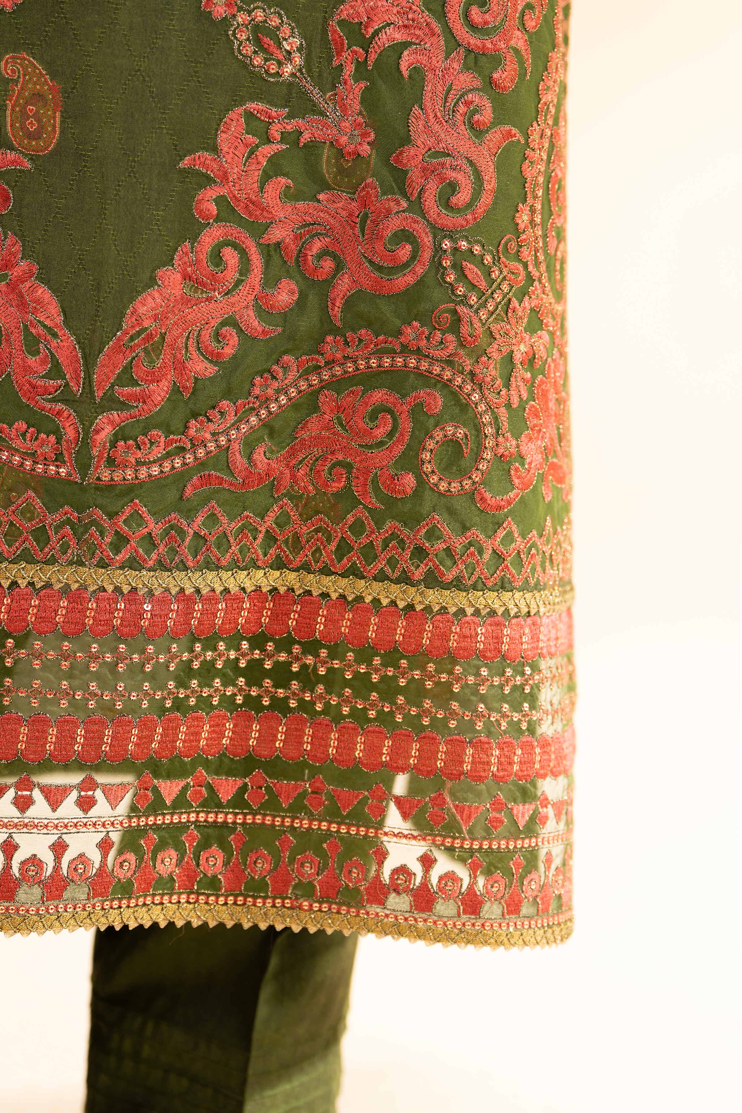 3 Piece - Jacquard Embroidered Suit - 42501404