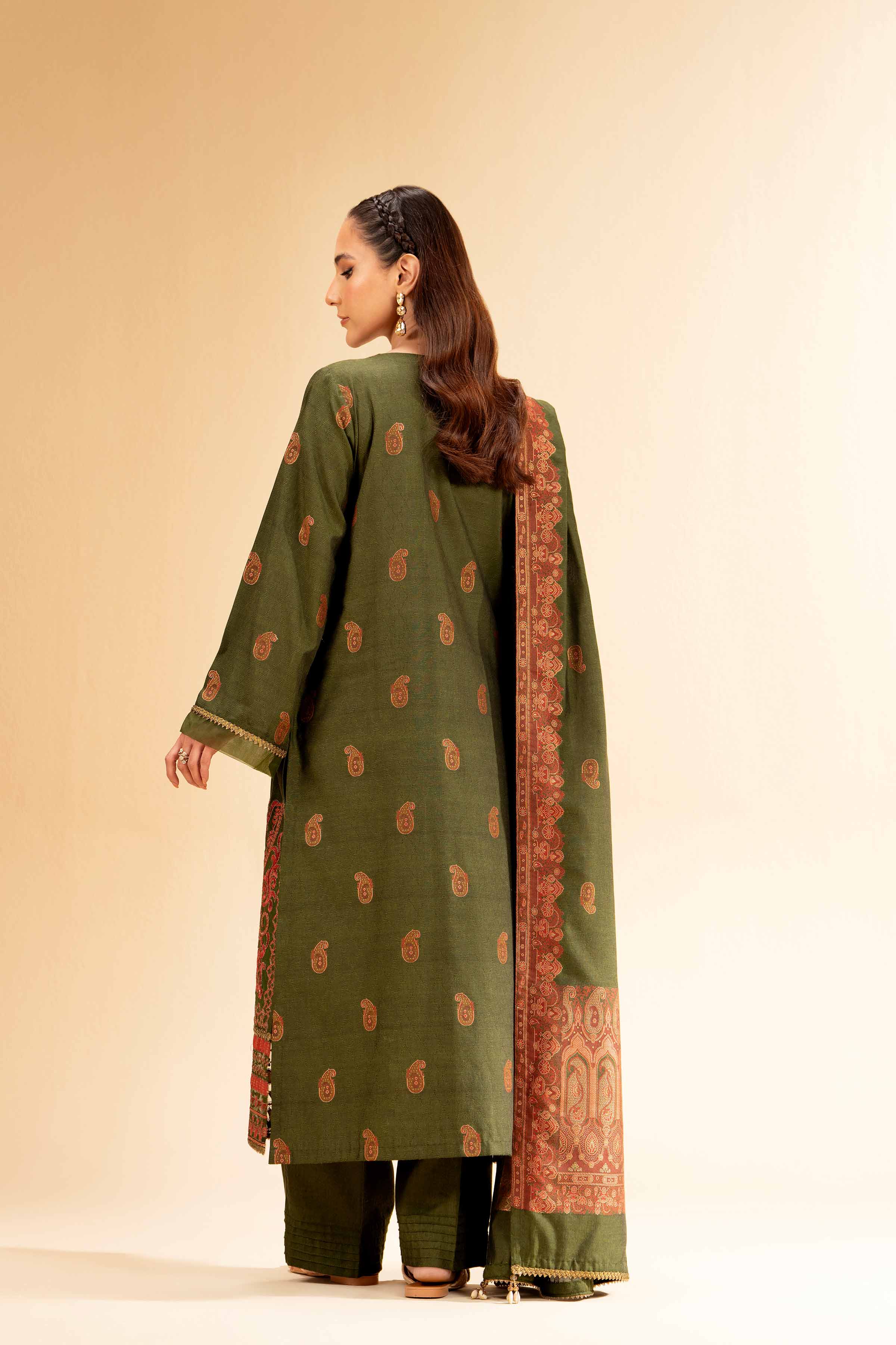 3 Piece - Jacquard Embroidered Suit - 42501404