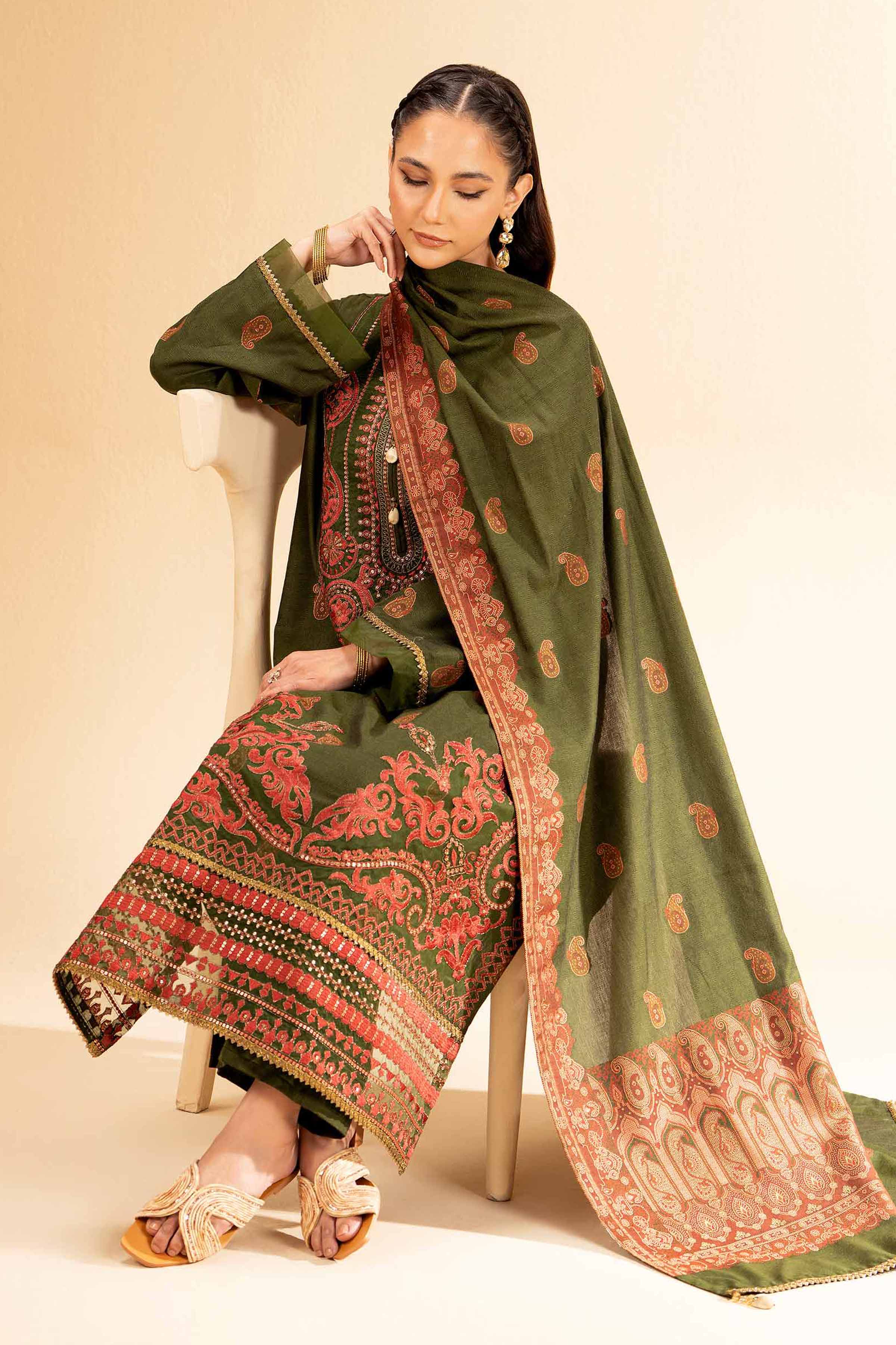 3 Piece - Jacquard Embroidered Suit - 42501404