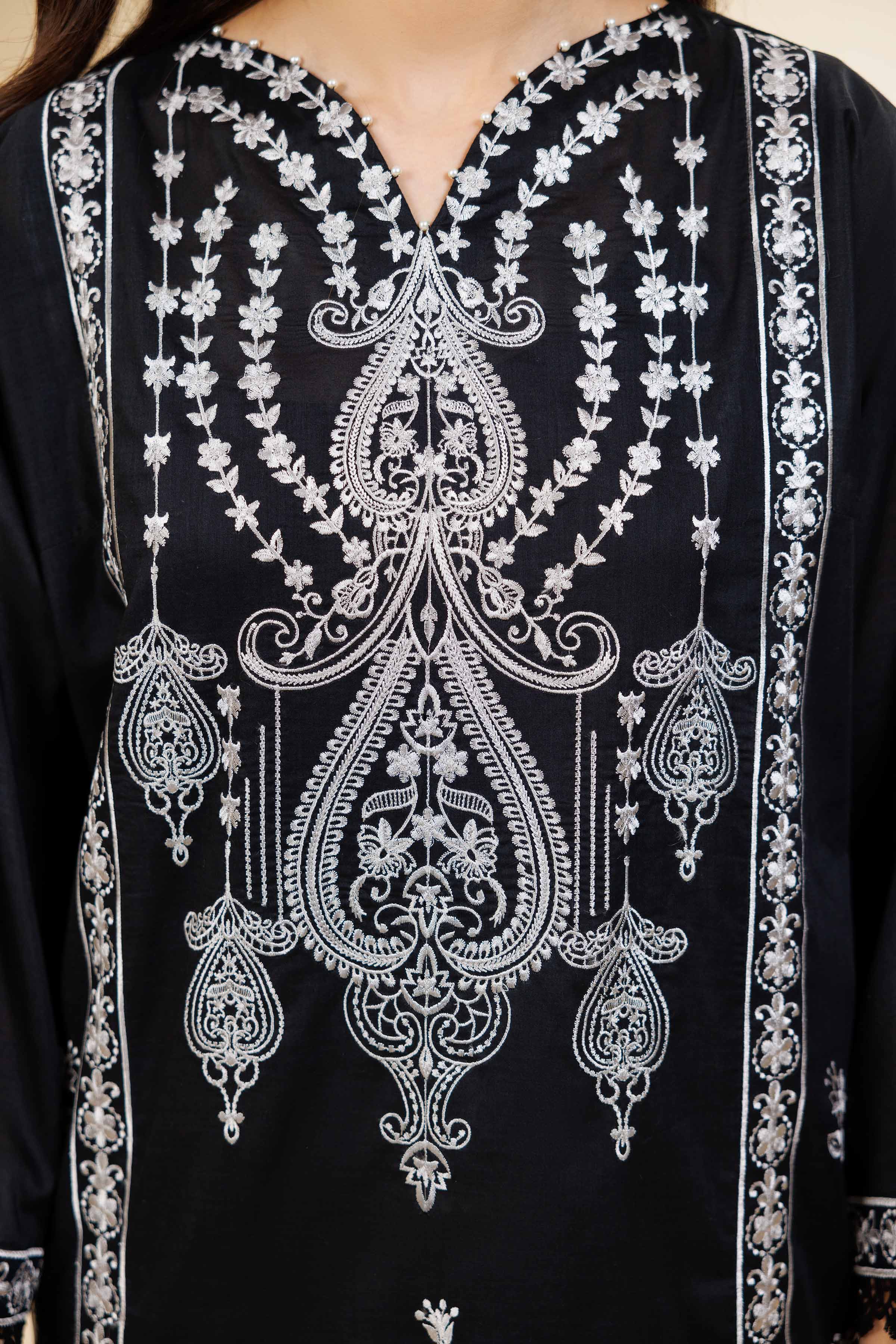 3 Piece - Digital Printed Embroidered Suit - 42501585