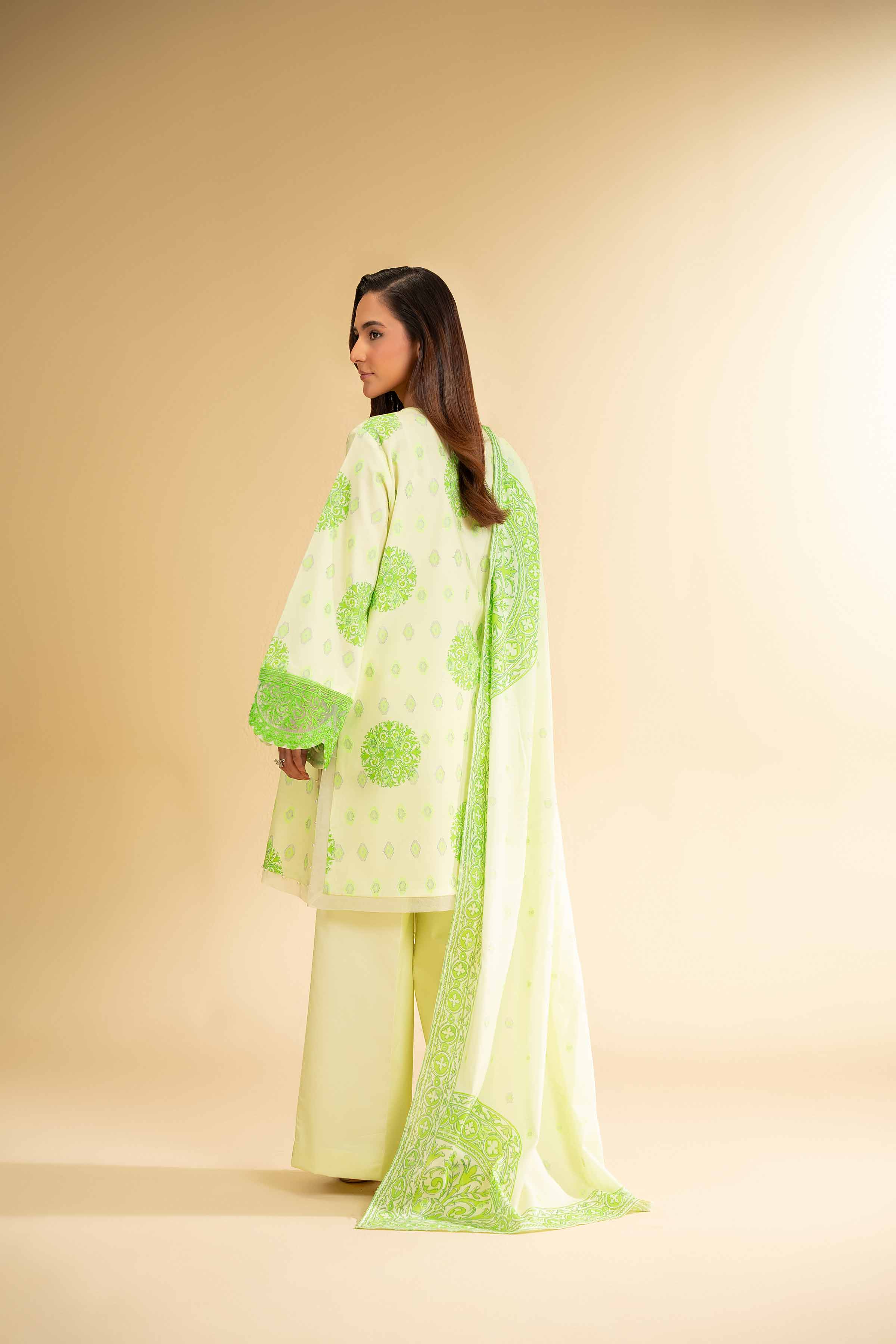 3 Piece - Digital Printed Embroidered Suit - 42501630