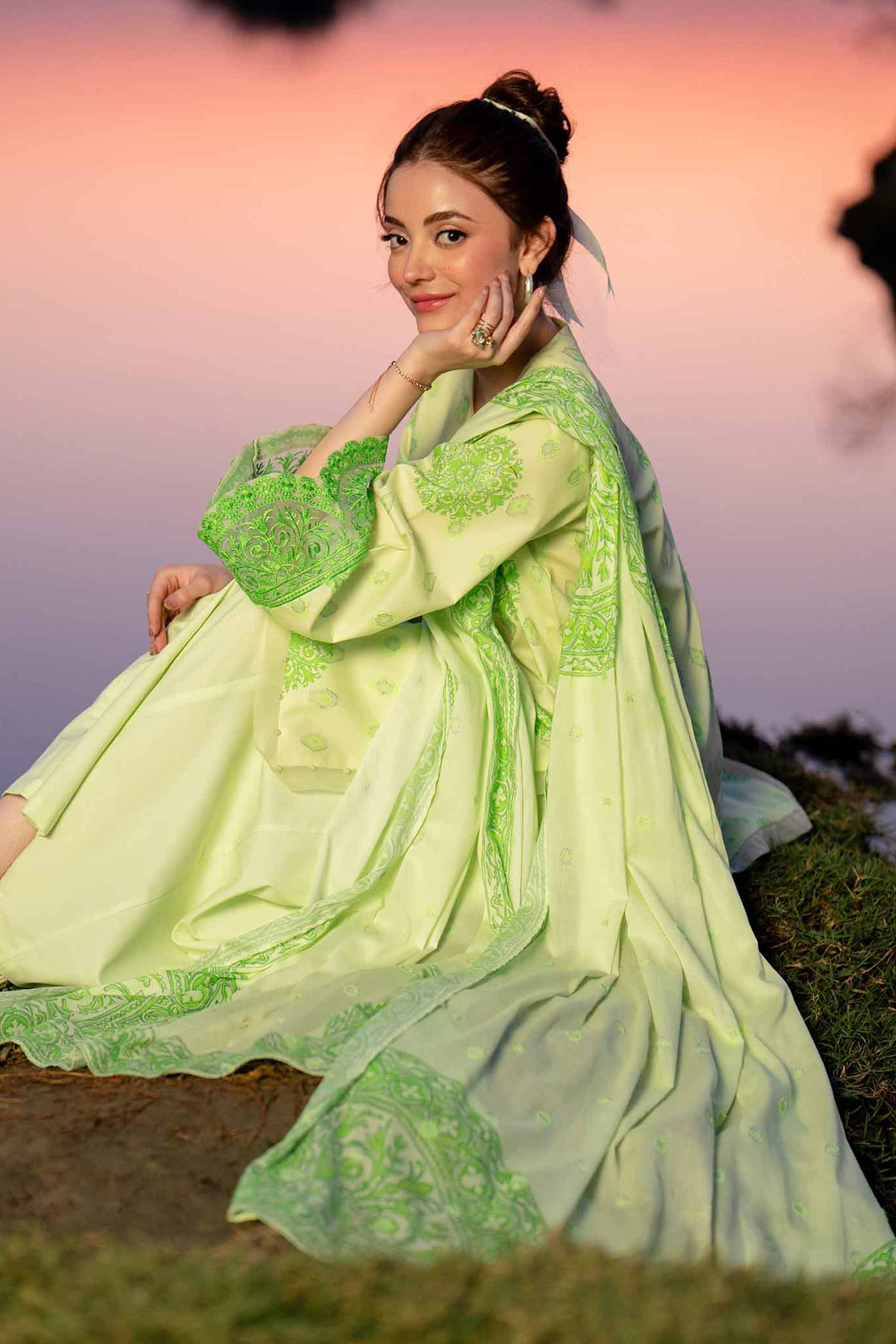 3 Piece - Digital Printed Embroidered Suit - 42501630