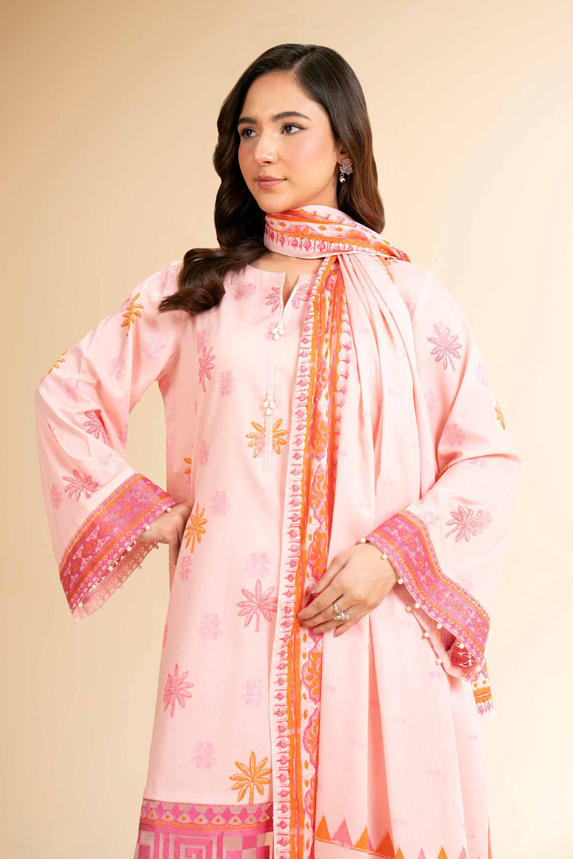 3 Piece - Digital Printed Embroidered Suit - 42501631