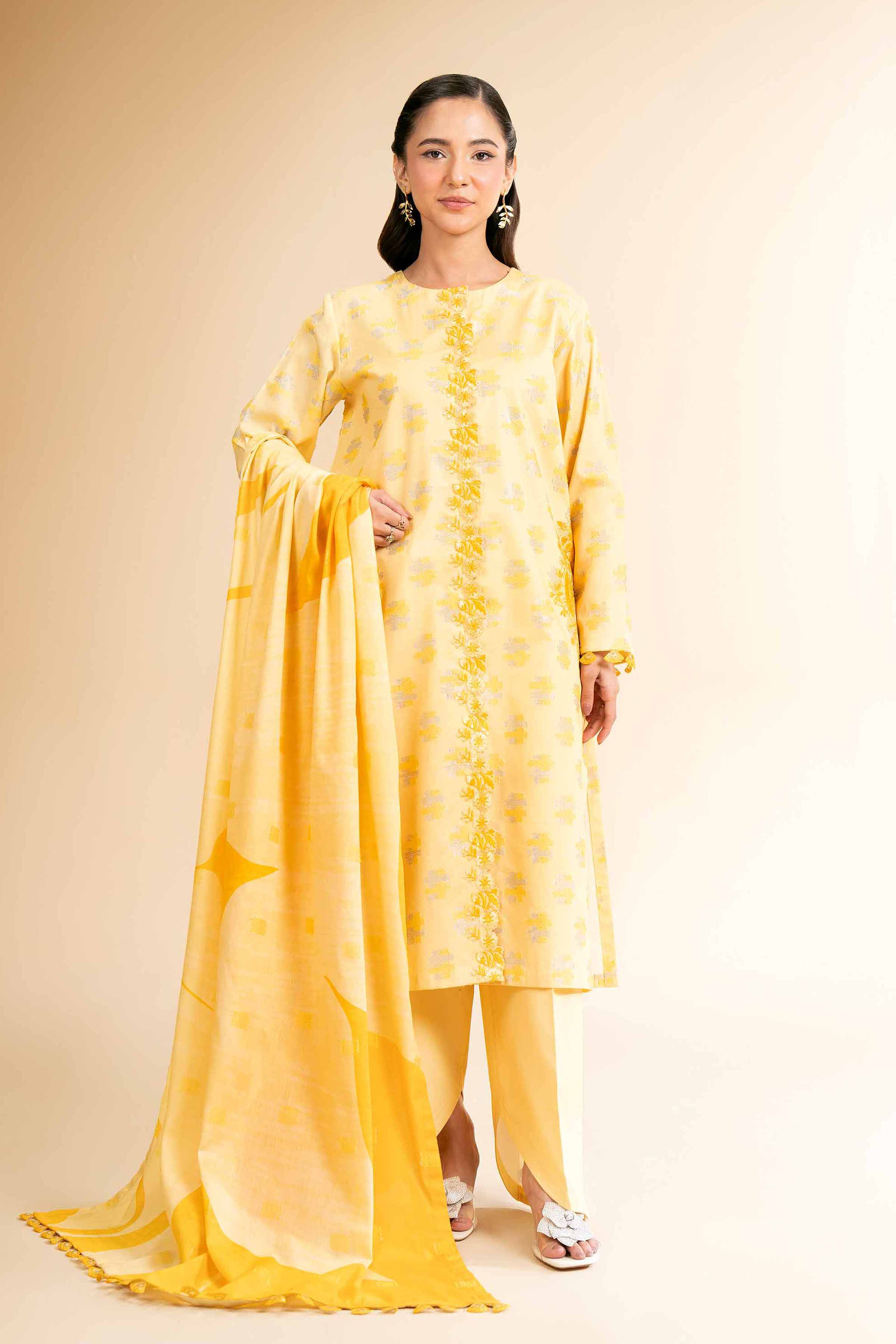 3 Piece - Digital Printed Embroidered Suit - 42501635