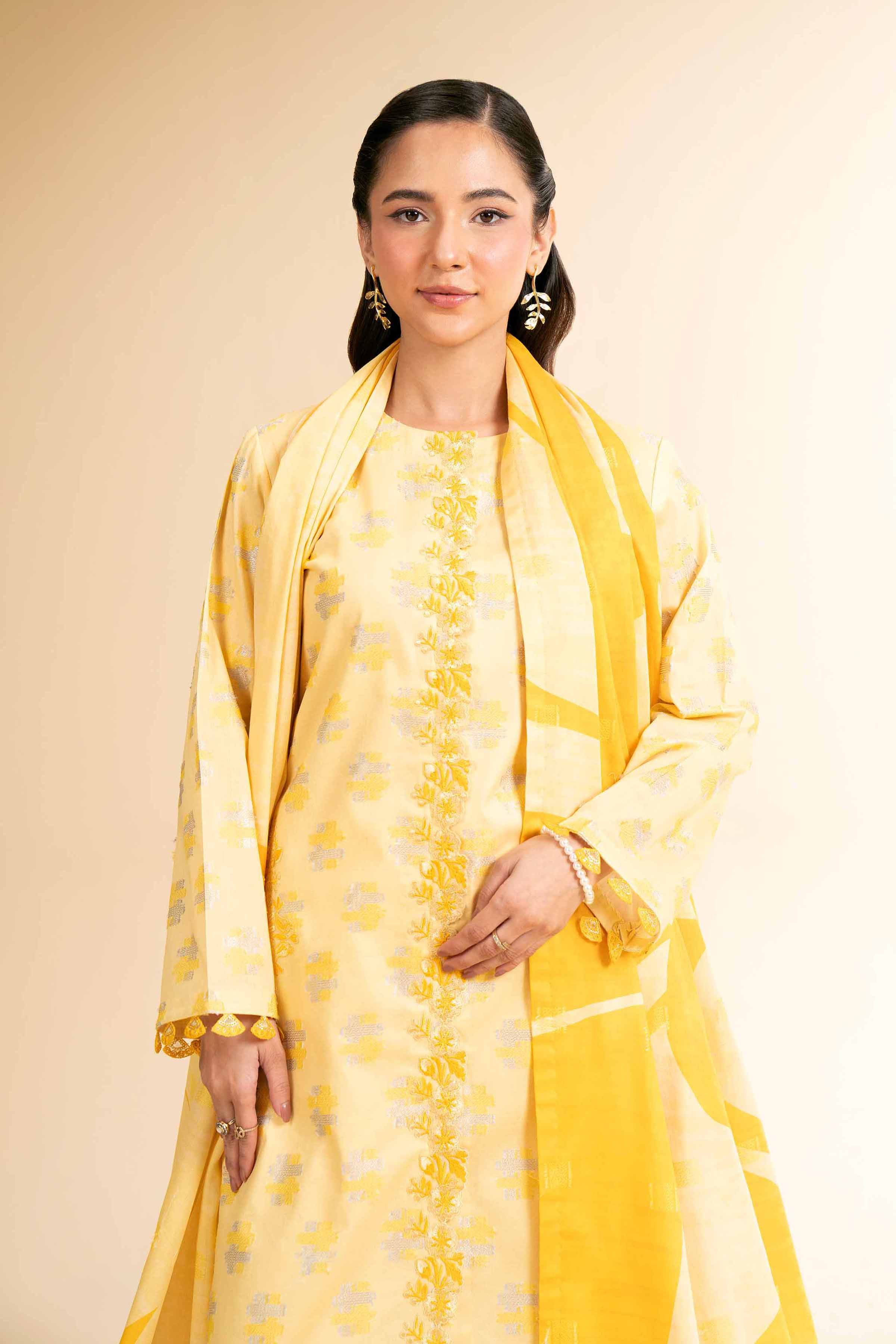 3 Piece - Digital Printed Embroidered Suit - 42501635