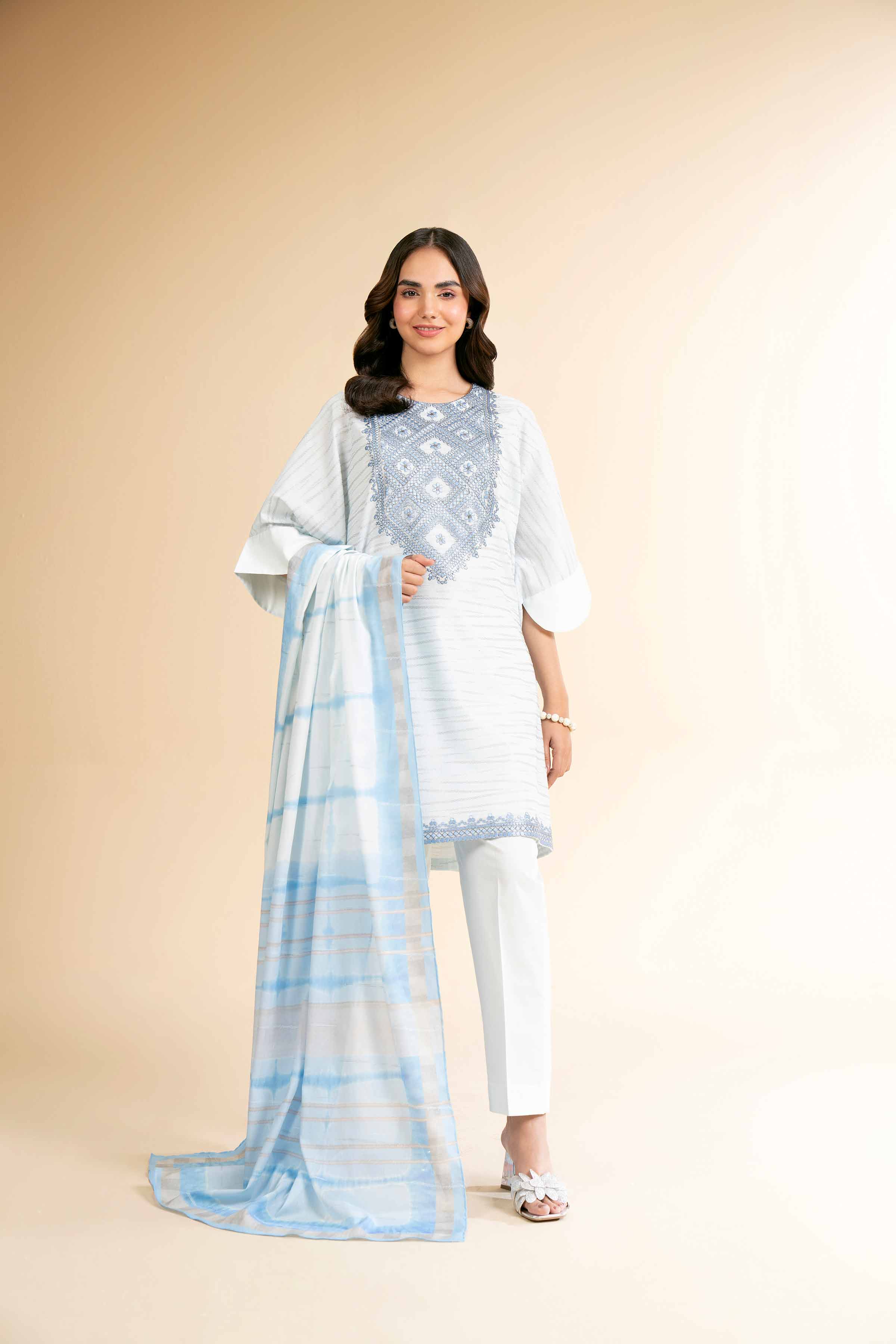 3 Piece - Digital Printed Embroidered Suit - 42501636