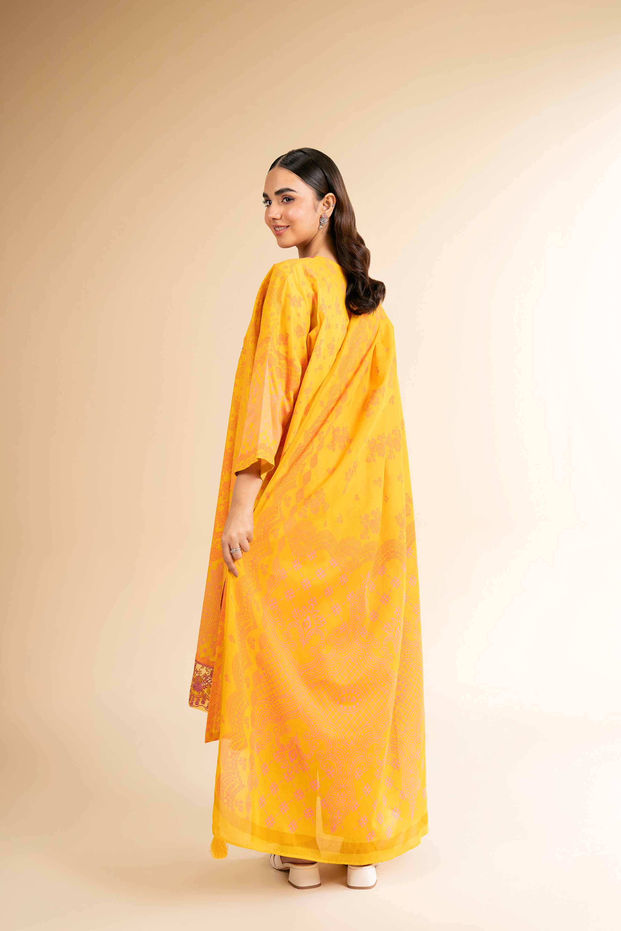 3 Piece - Flatbed Paste Embroidered Suit - 42501661