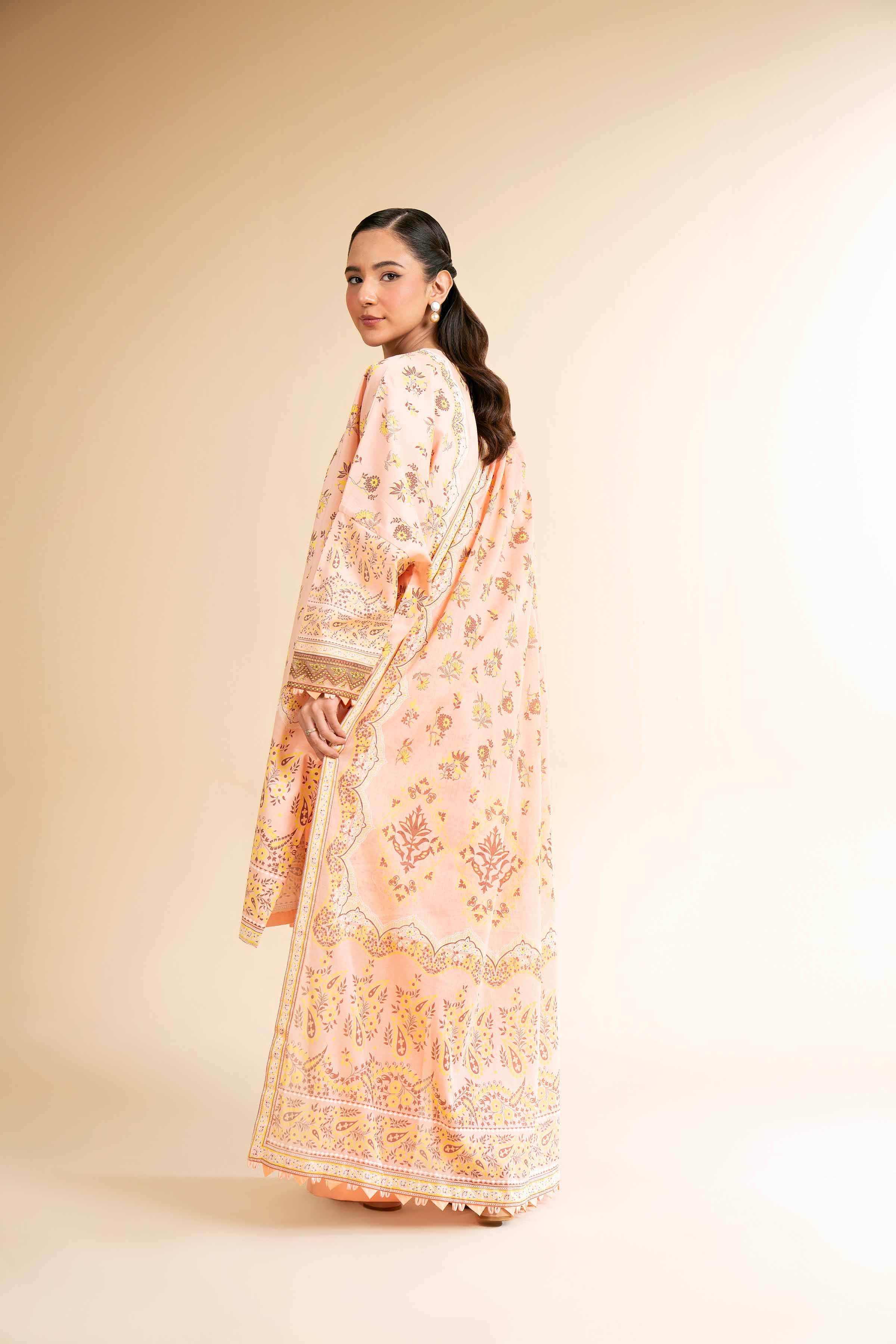 3 Piece - Flatbed Paste Embroidered Suit - 42501665