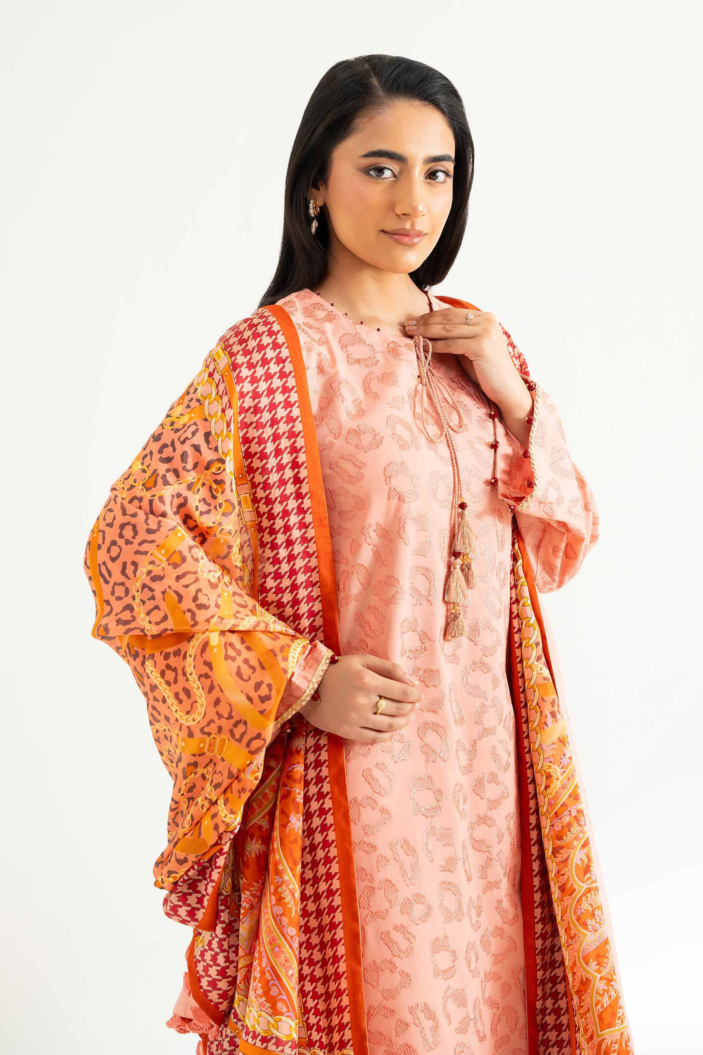 3 Piece - Digital Printed Embroidered Suit - 42501718