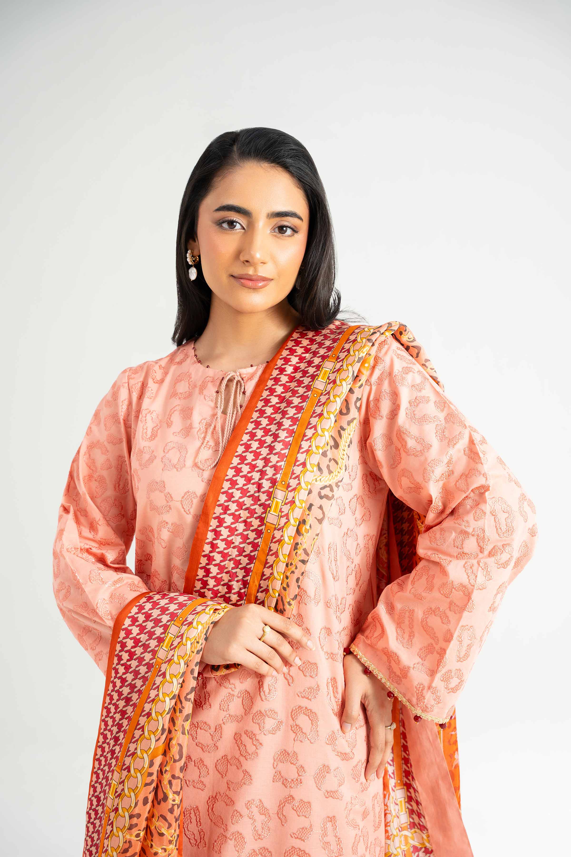 3 Piece - Digital Printed Embroidered Suit - 42501718