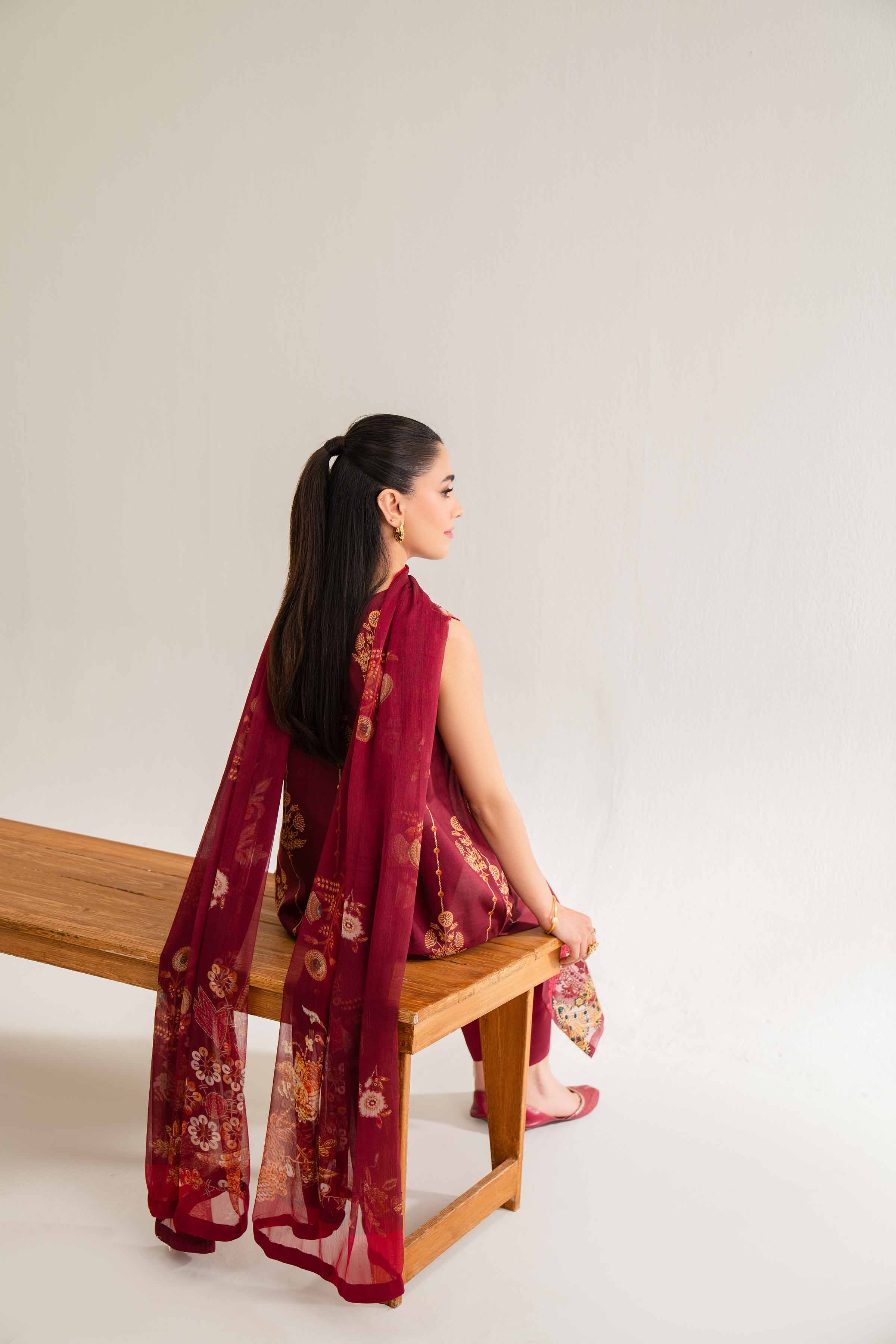 2 Piece - Digital Printed Embroidered Suit - 42501722