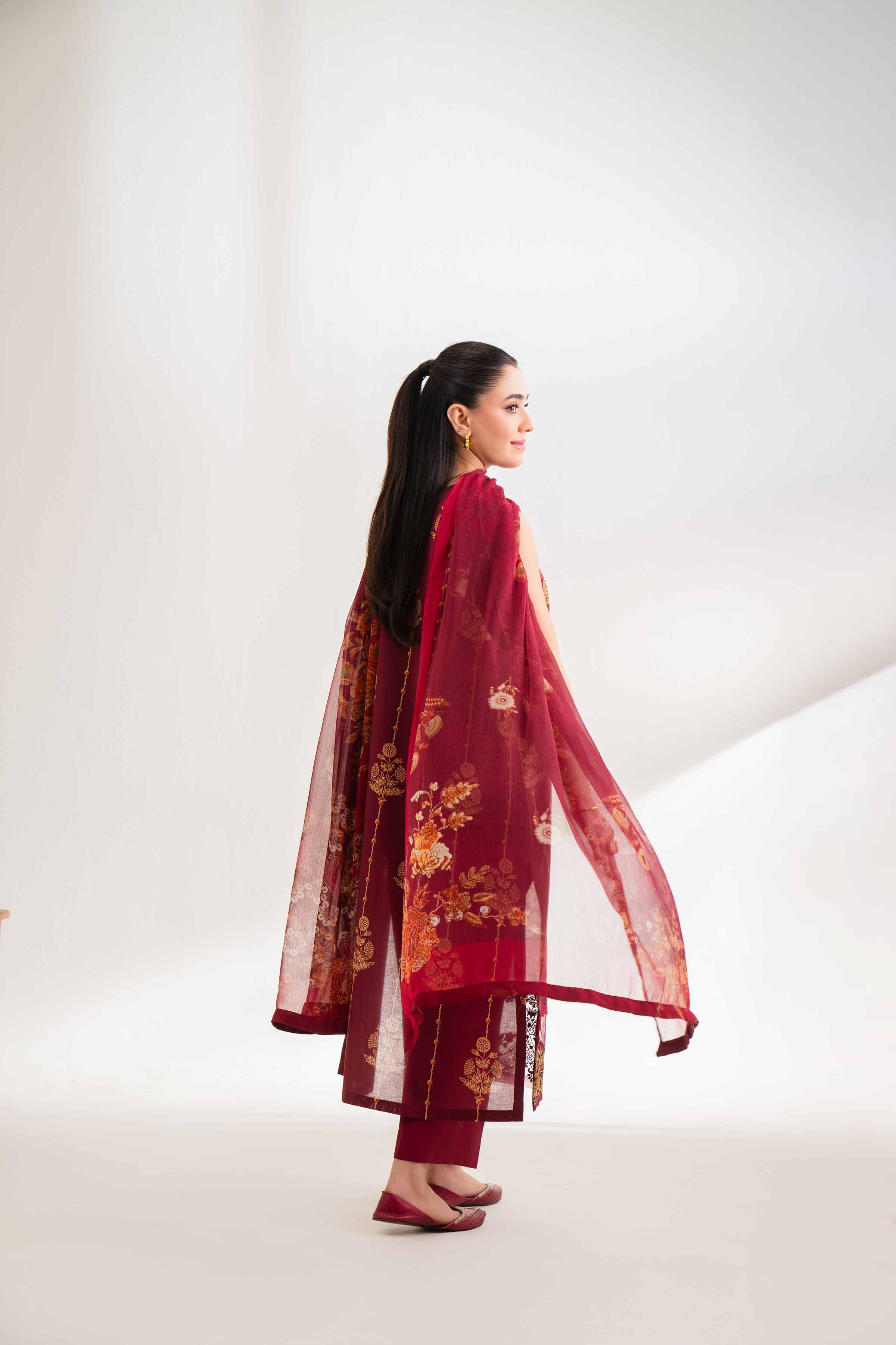 2 Piece - Digital Printed Embroidered Suit - 42501722