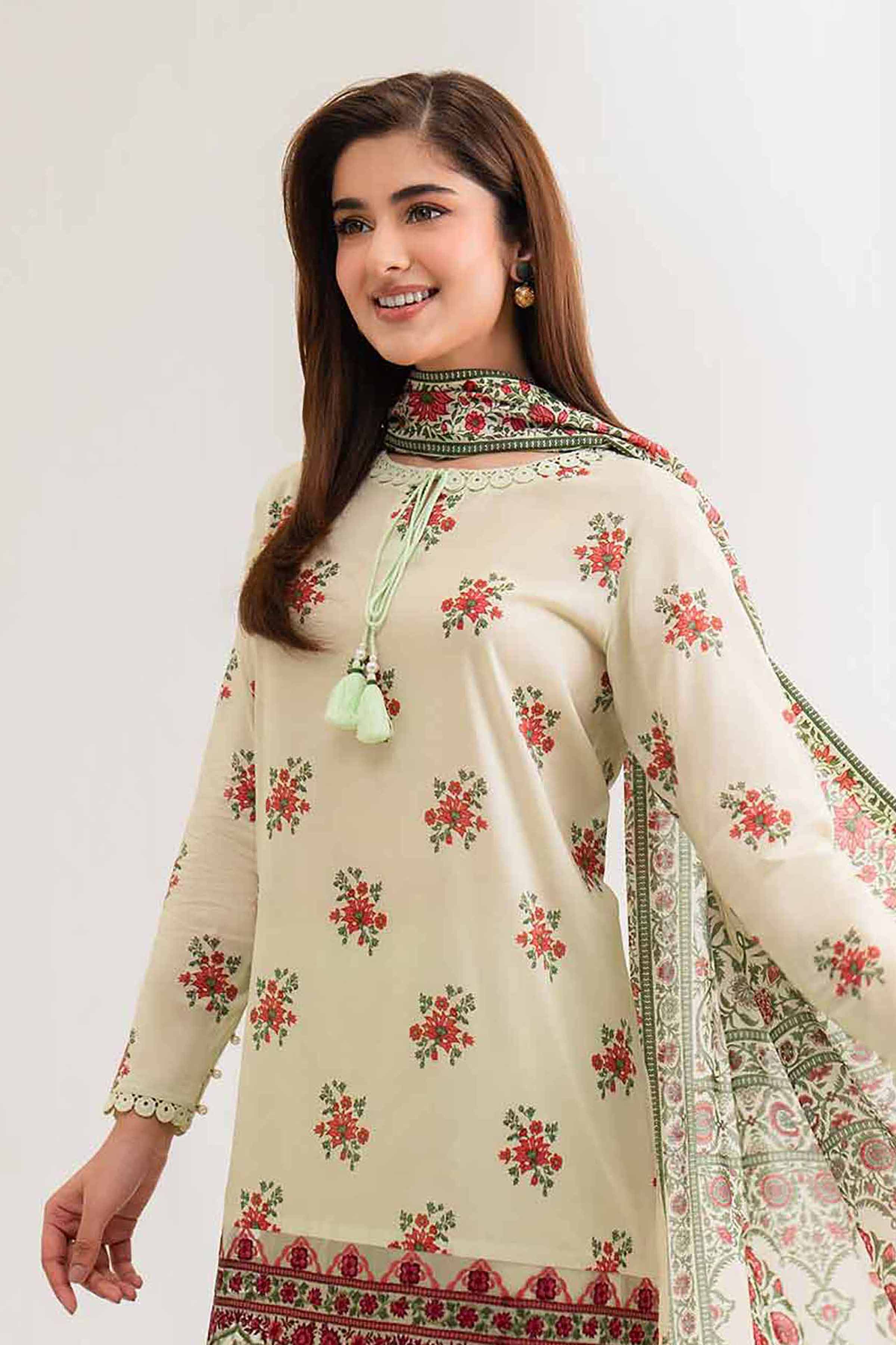 2 Piece - Digital Printed Embroidered Suit - 42501762