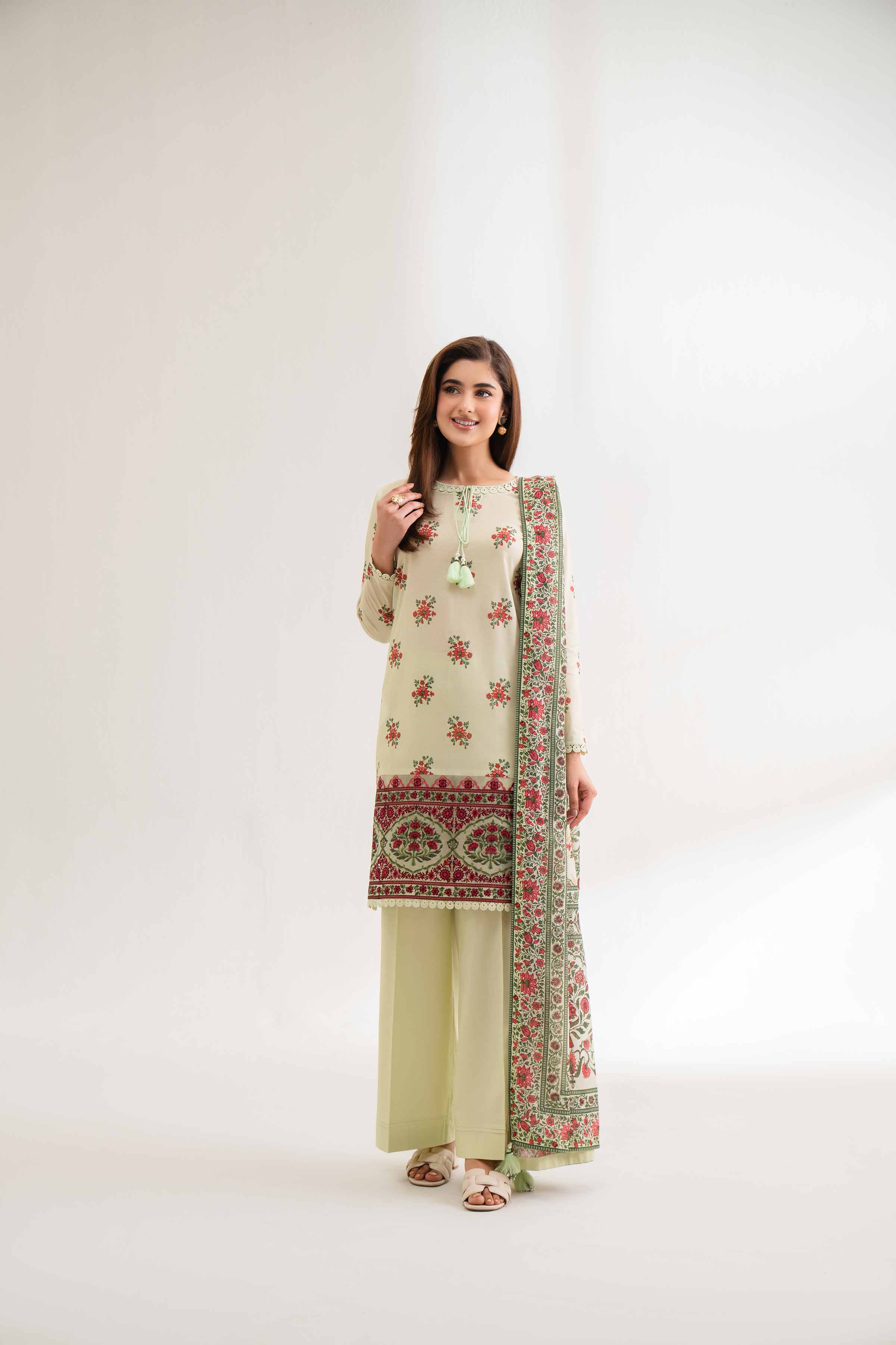 2 Piece - Digital Printed Embroidered Suit - 42501762