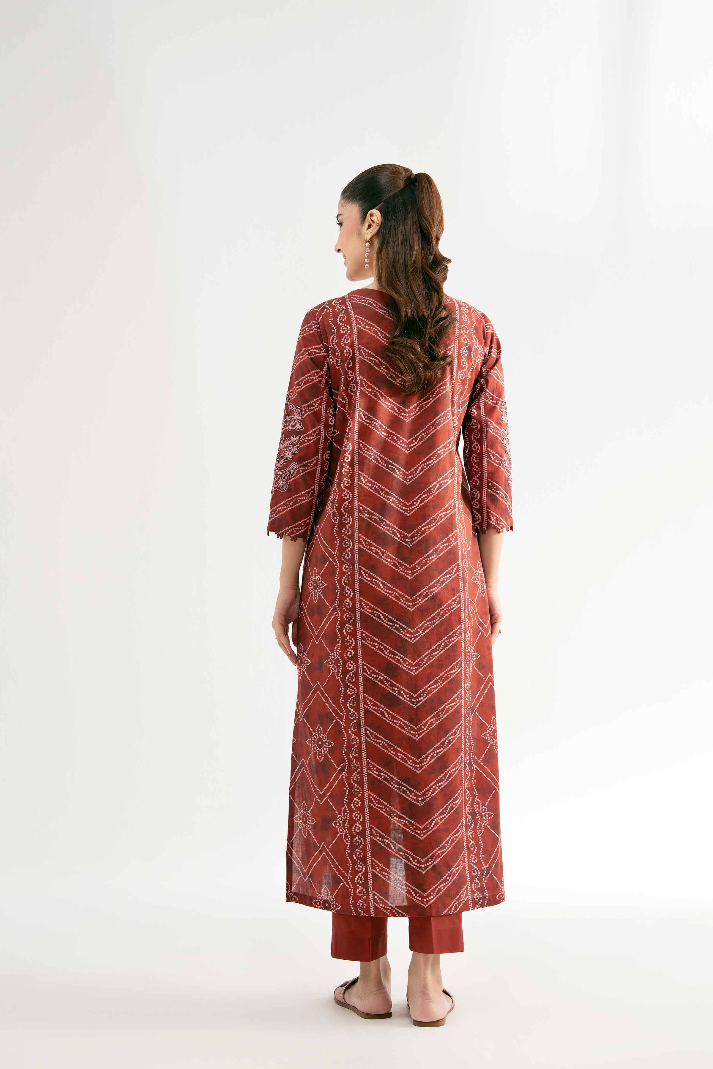 2 Piece - Digital Printed Embroidered Suit - 42501775