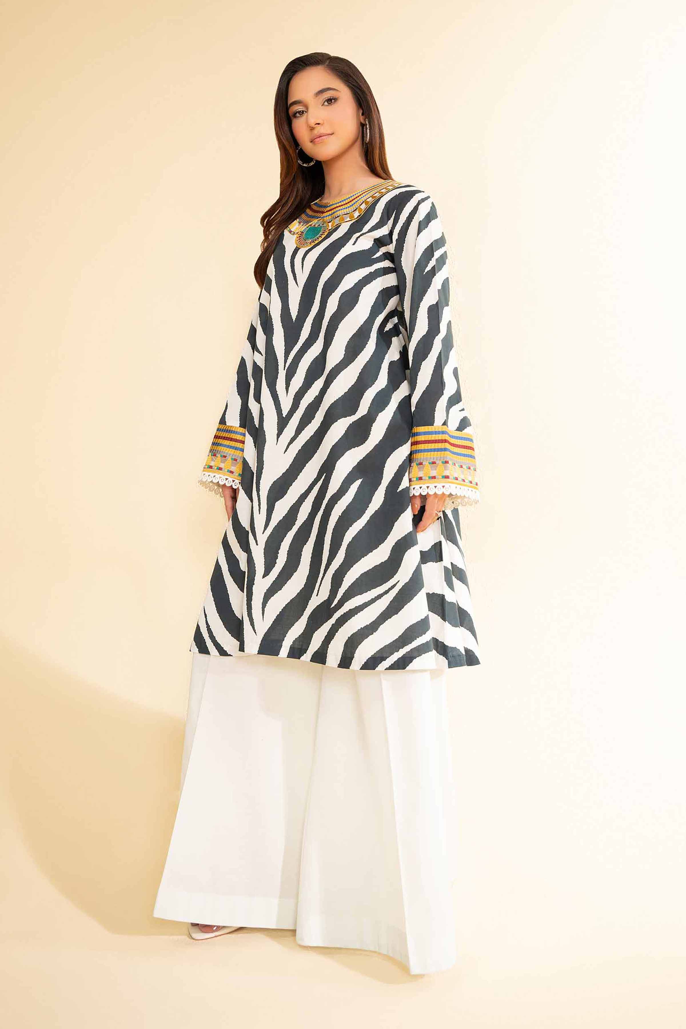 2 Piece - Digital Printed Embroidered Suit - 42501776