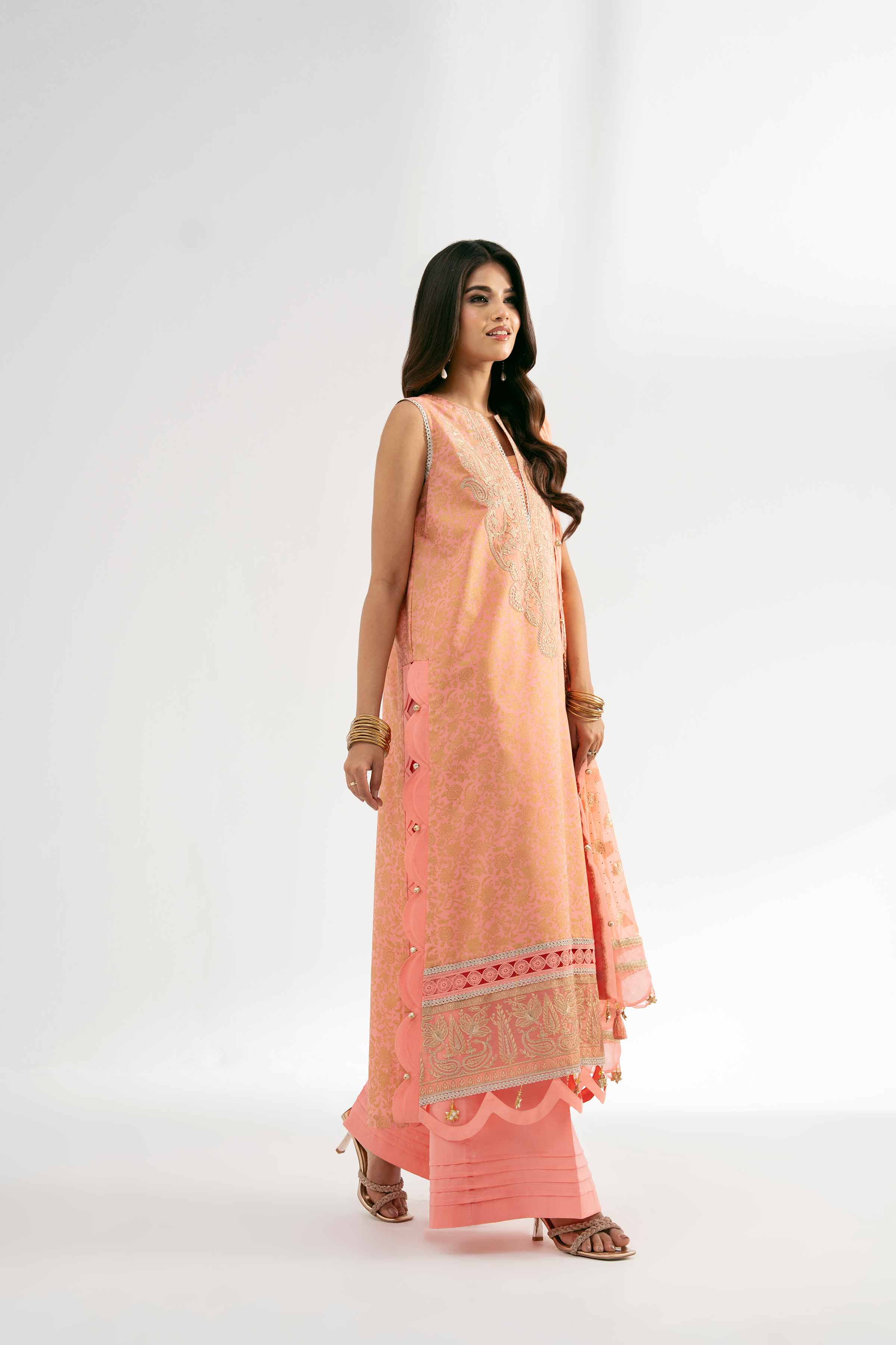 3 Piece - Digital Printed Embroidered Suit - 42501859