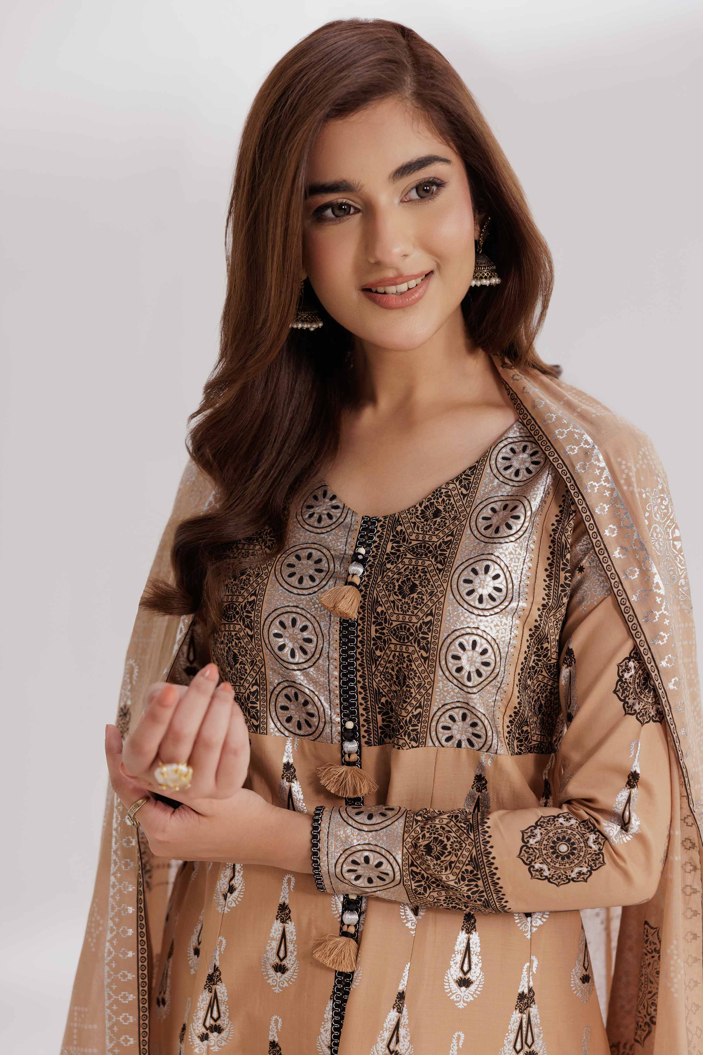3 Piece - Foil Printed Suit - 42501903