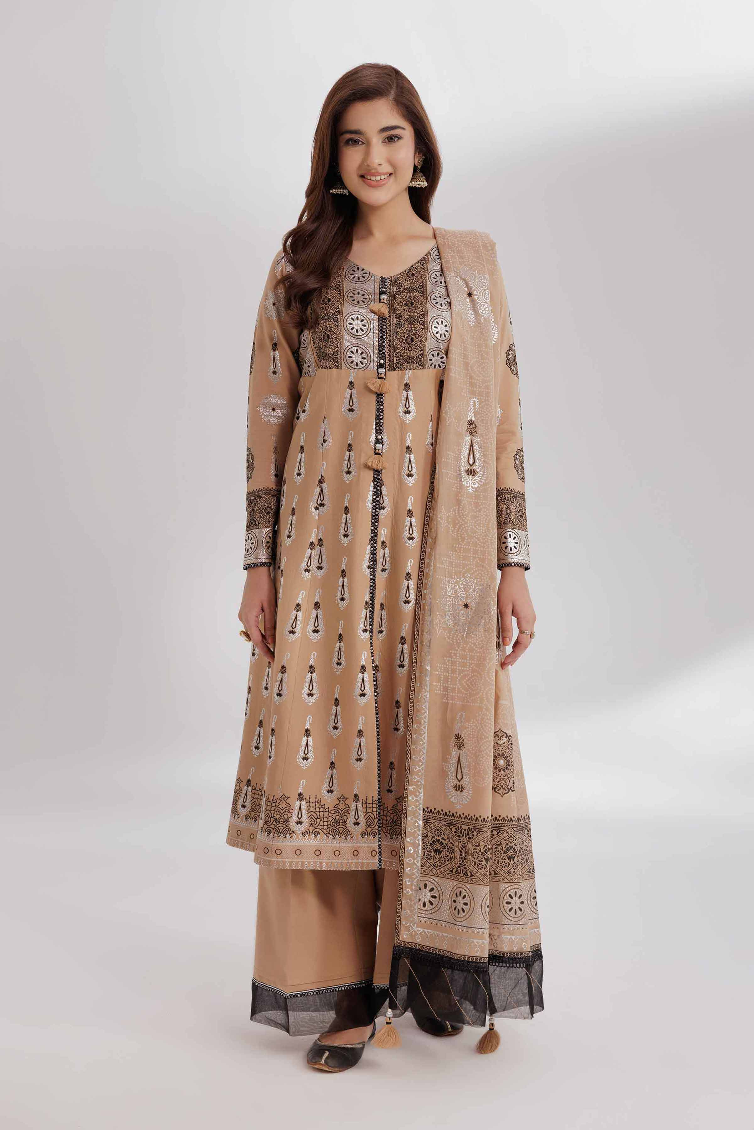 3 Piece - Foil Printed Suit - 42501903