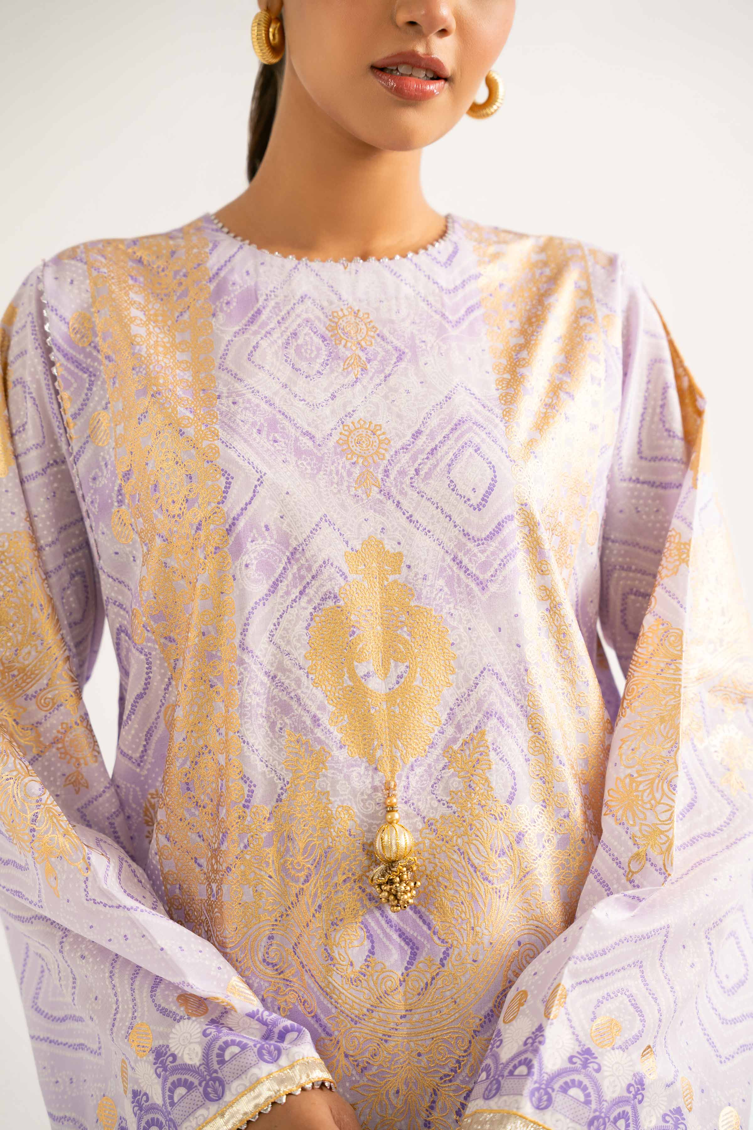 3 Piece - Foil Printed Suit - 42501905