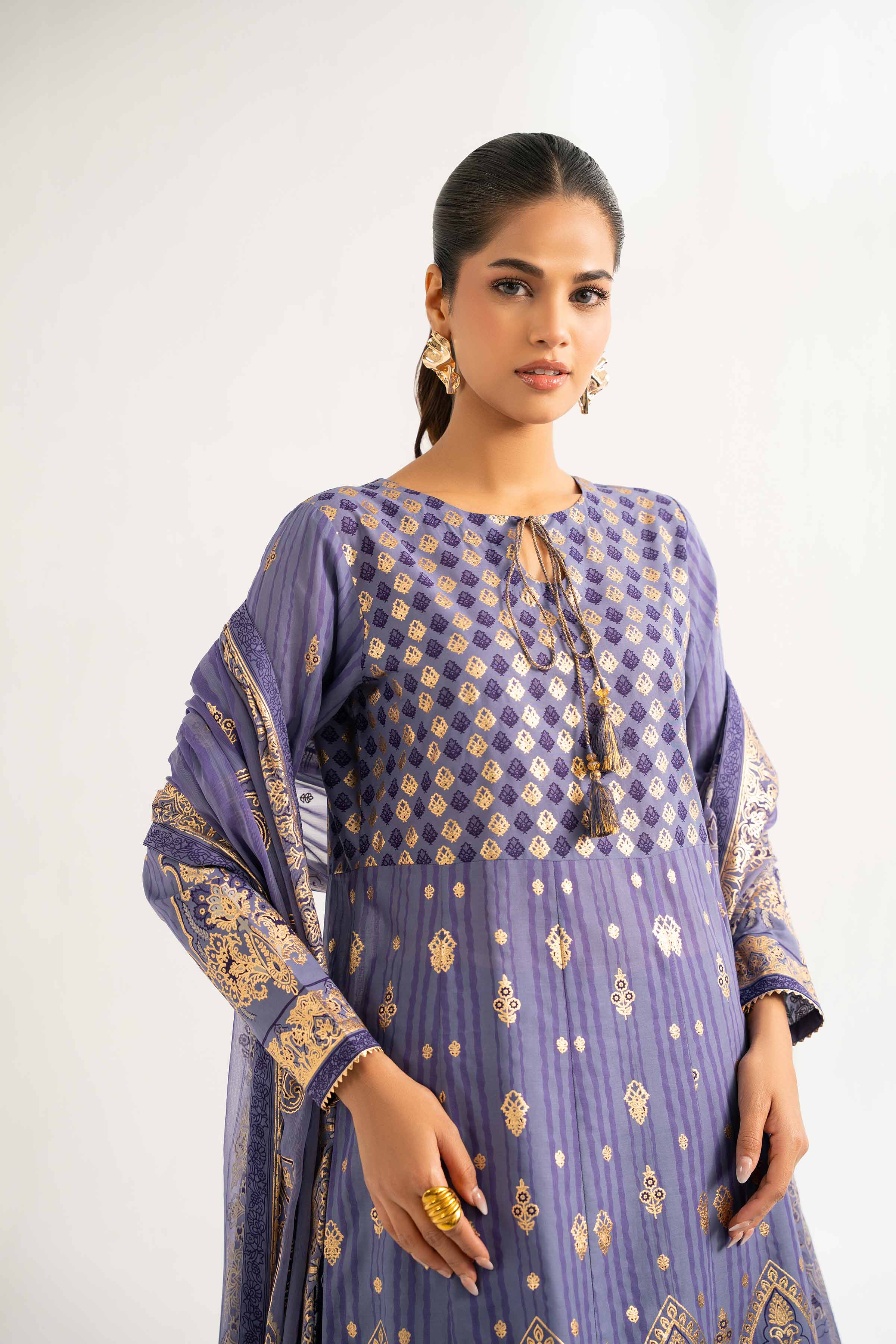 3 Piece - Foil Printed Suit - 42501908